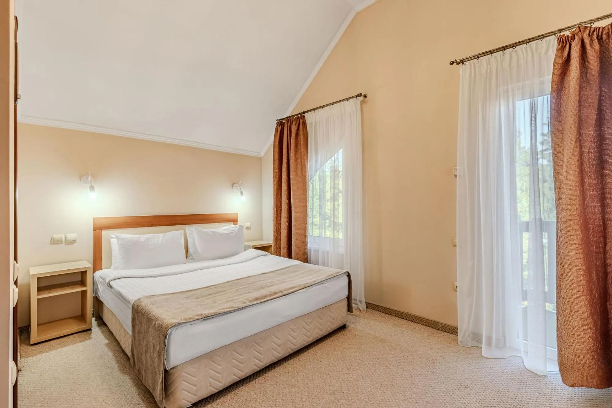 Bed in Bukovel Hotel