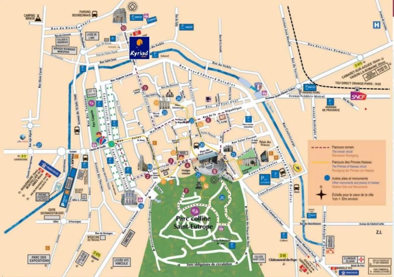 Floor plan in KYRIAD ORANGE Centre Ville - HOTEL & RESTAURANT & BAR - La Galerie d'Art des Princes - Provence Alpes Côte d'Azur - France - Proche A7-A9 - exit21- Châteauneuf-du-Pape Avignon Bollene Nimes - 24h-24h