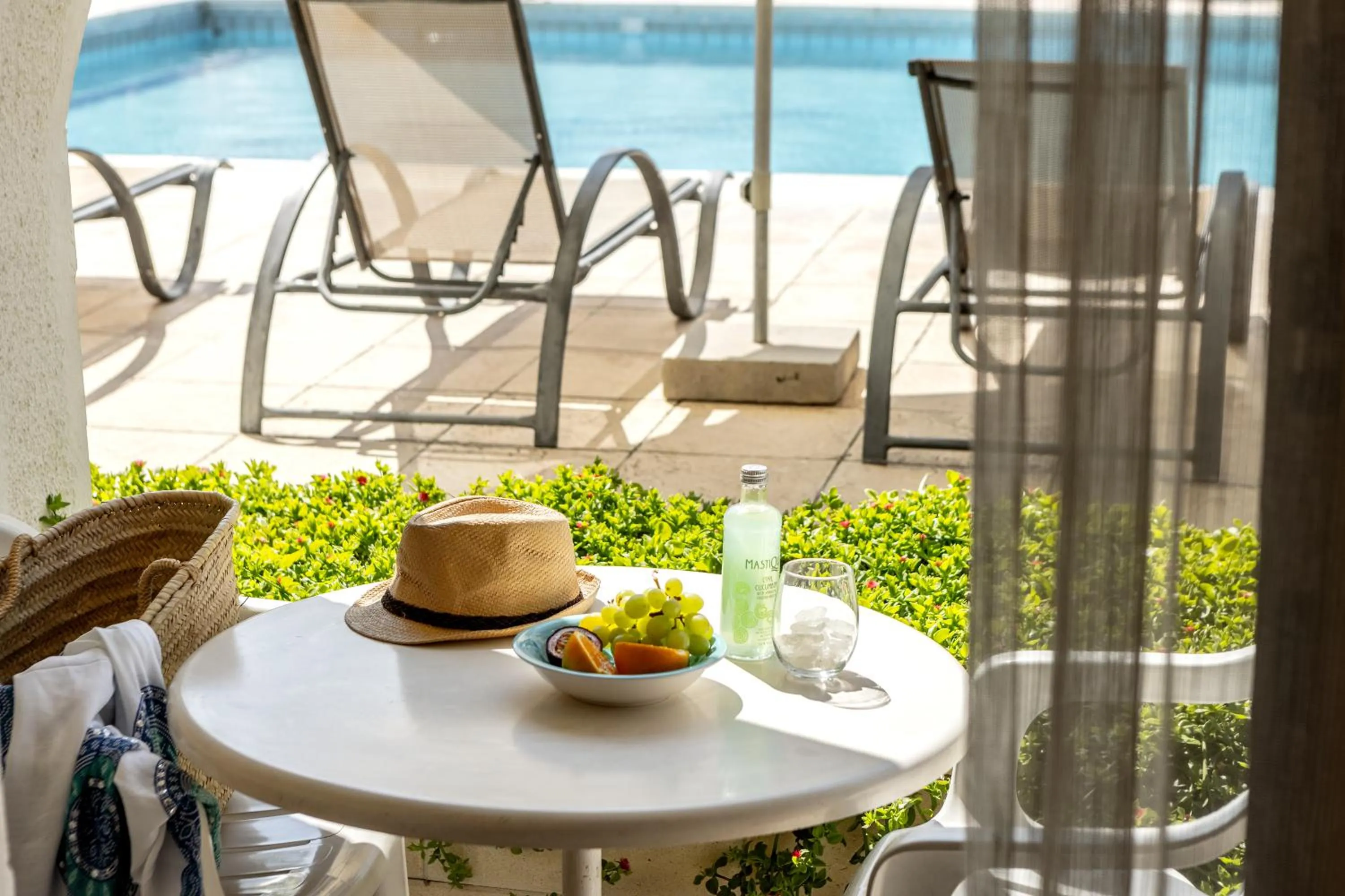 Pool view in Stephanos Hotel Apartments