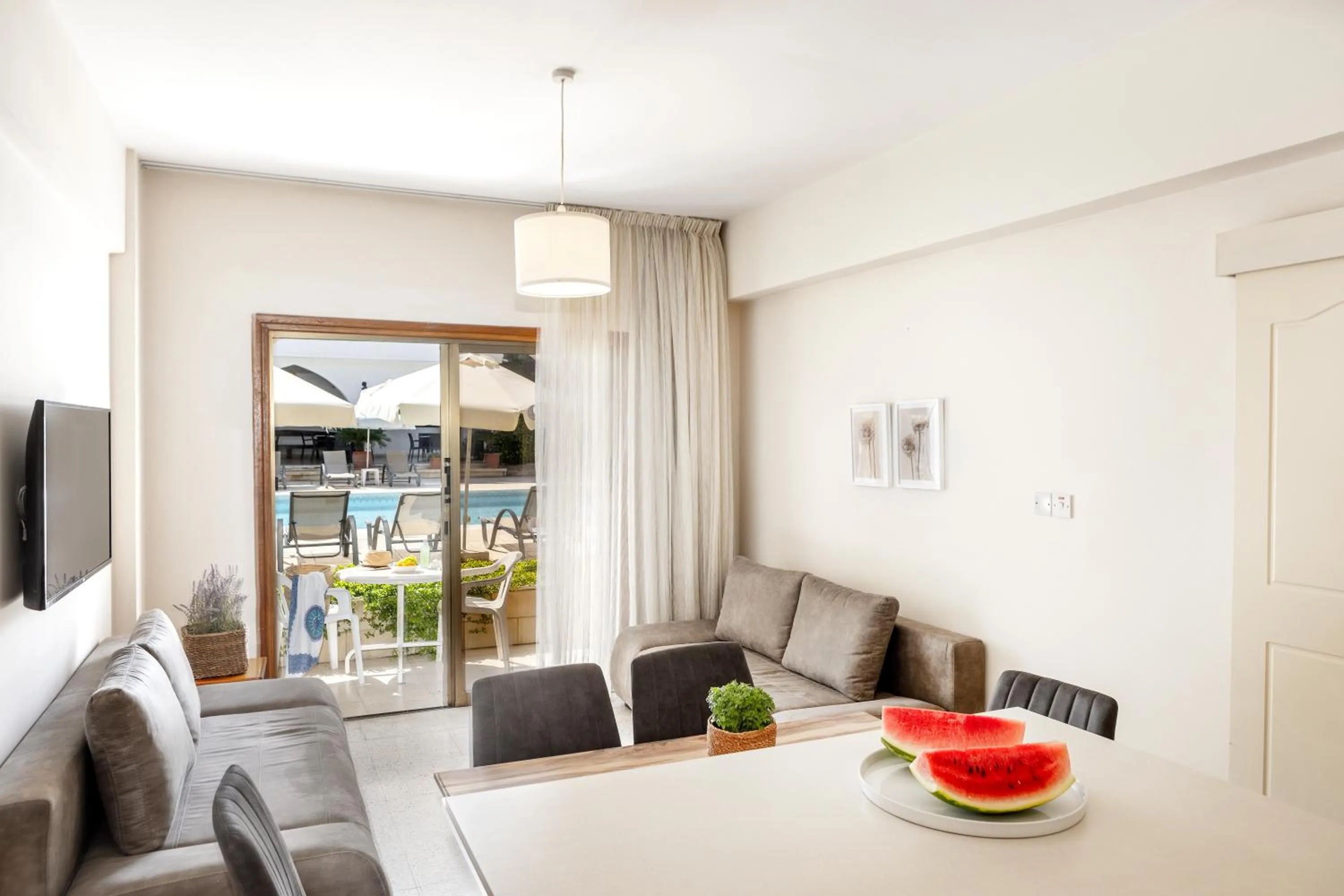 Living room in Stephanos Hotel Apartments