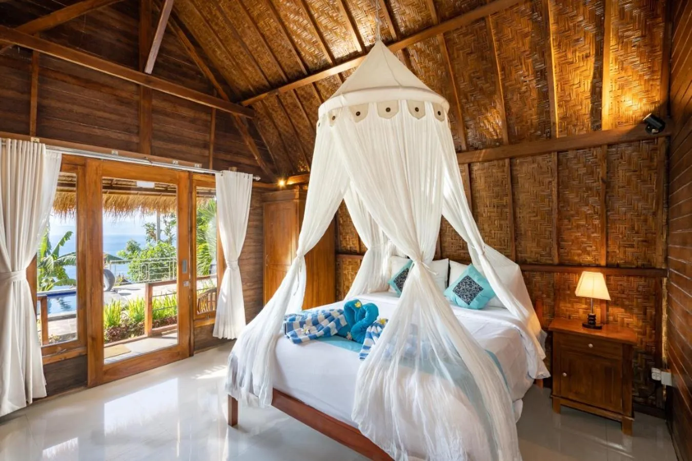 Bed in Sundi Ocean Bungalow by ABM