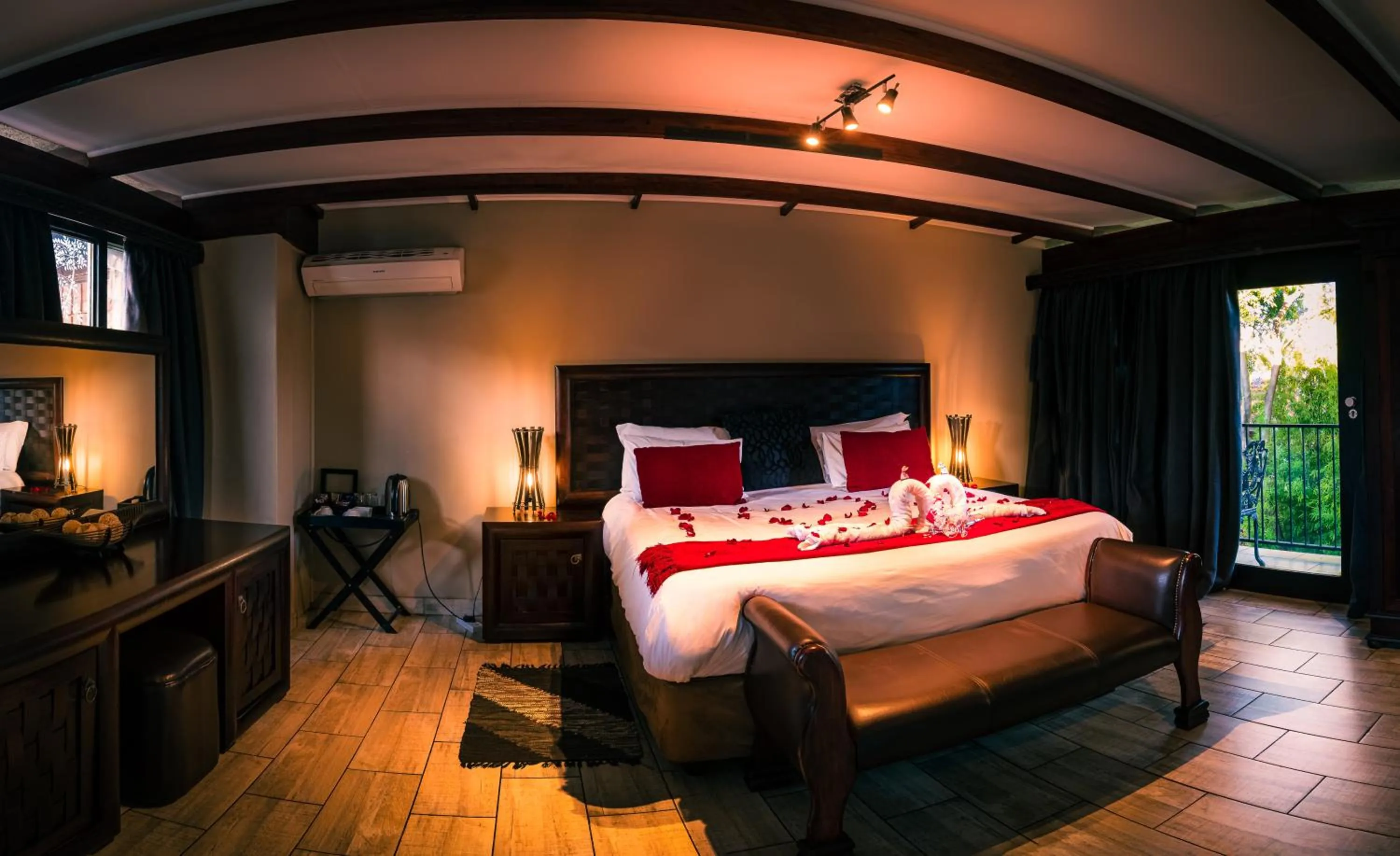 Decorative detail, Bed in Waterfalls Boutique Hotel