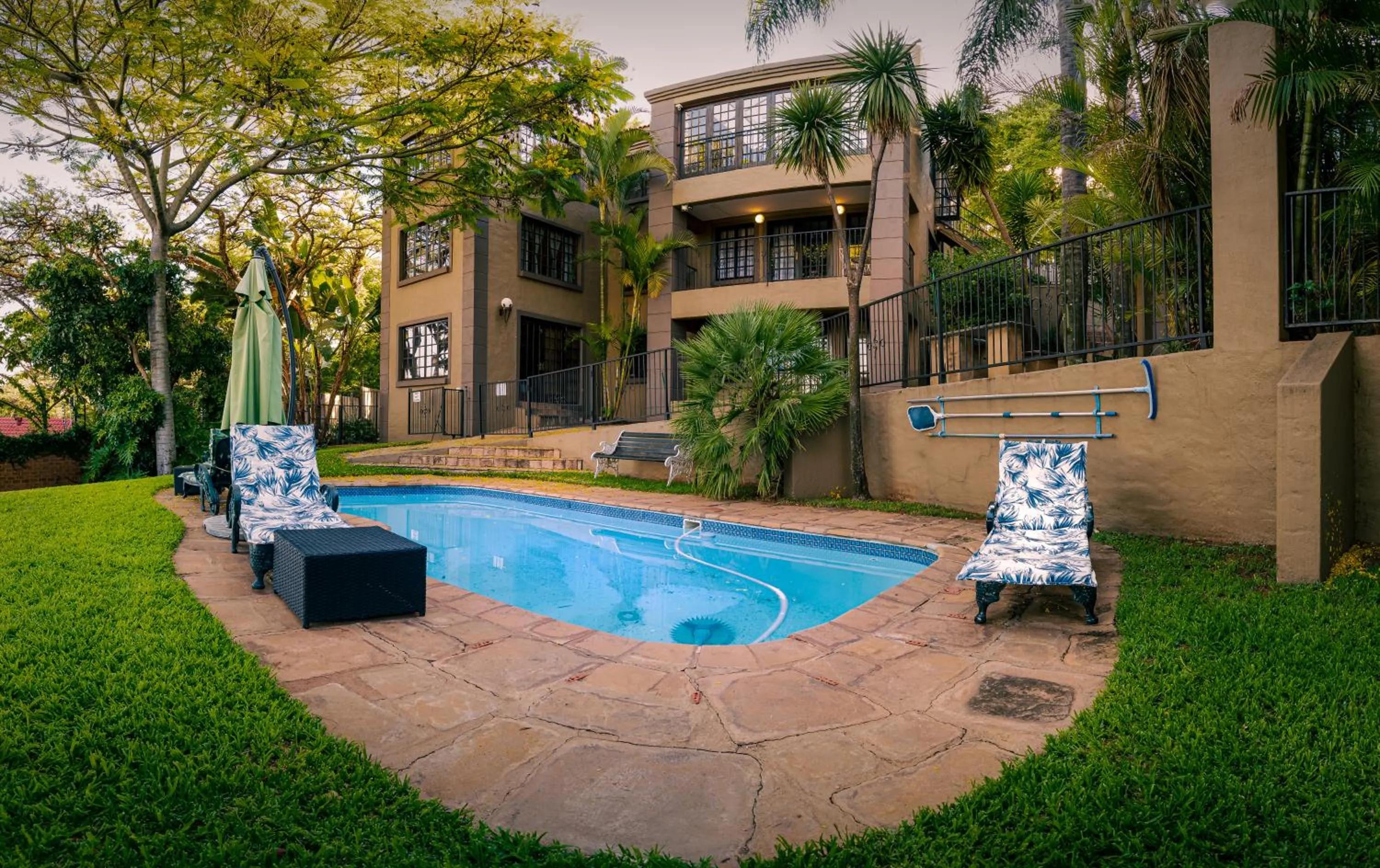 Pool view in Waterfalls Boutique Hotel