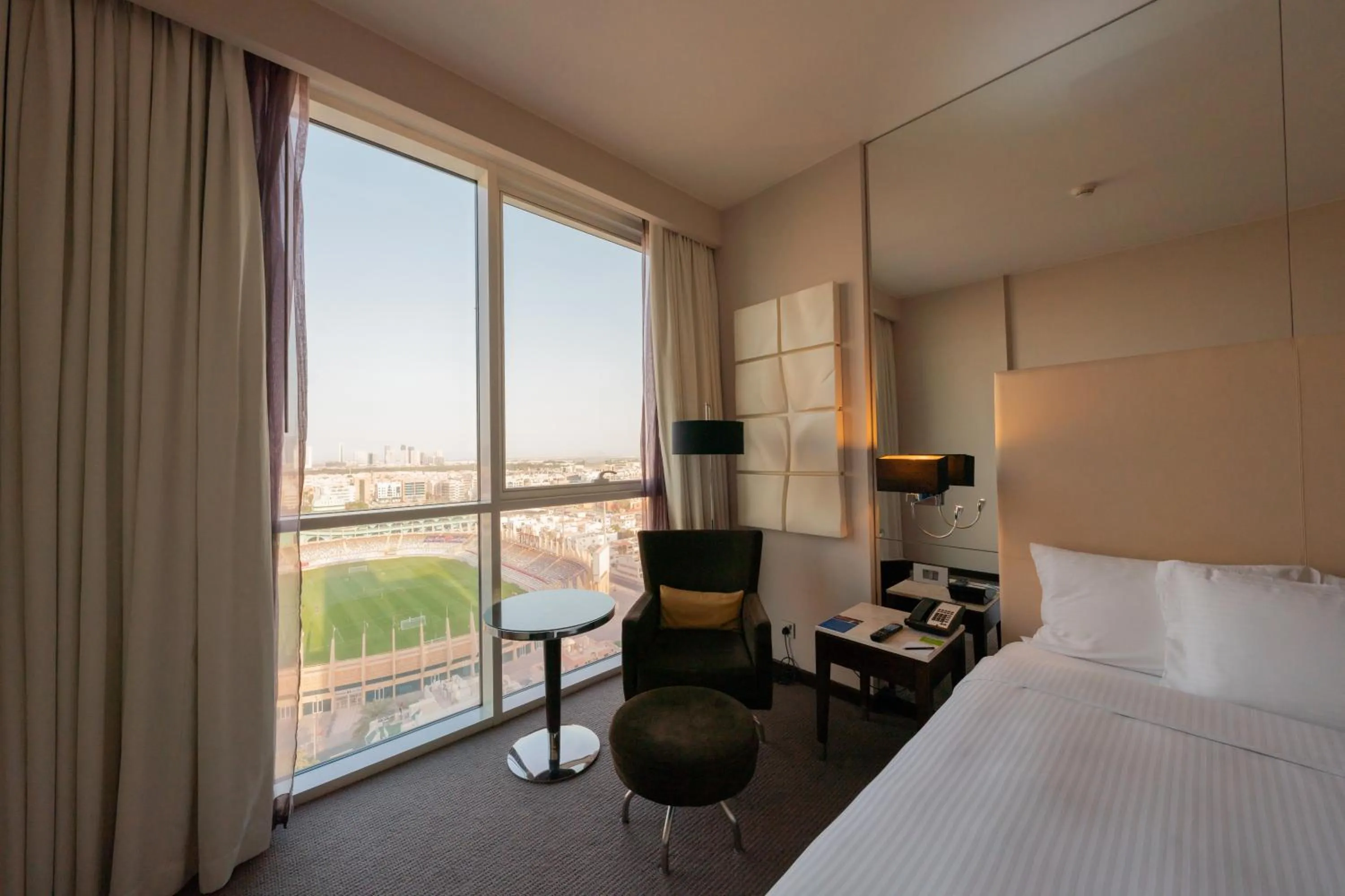 View (from property/room), Bed in Centro Al Manhal by Rotana