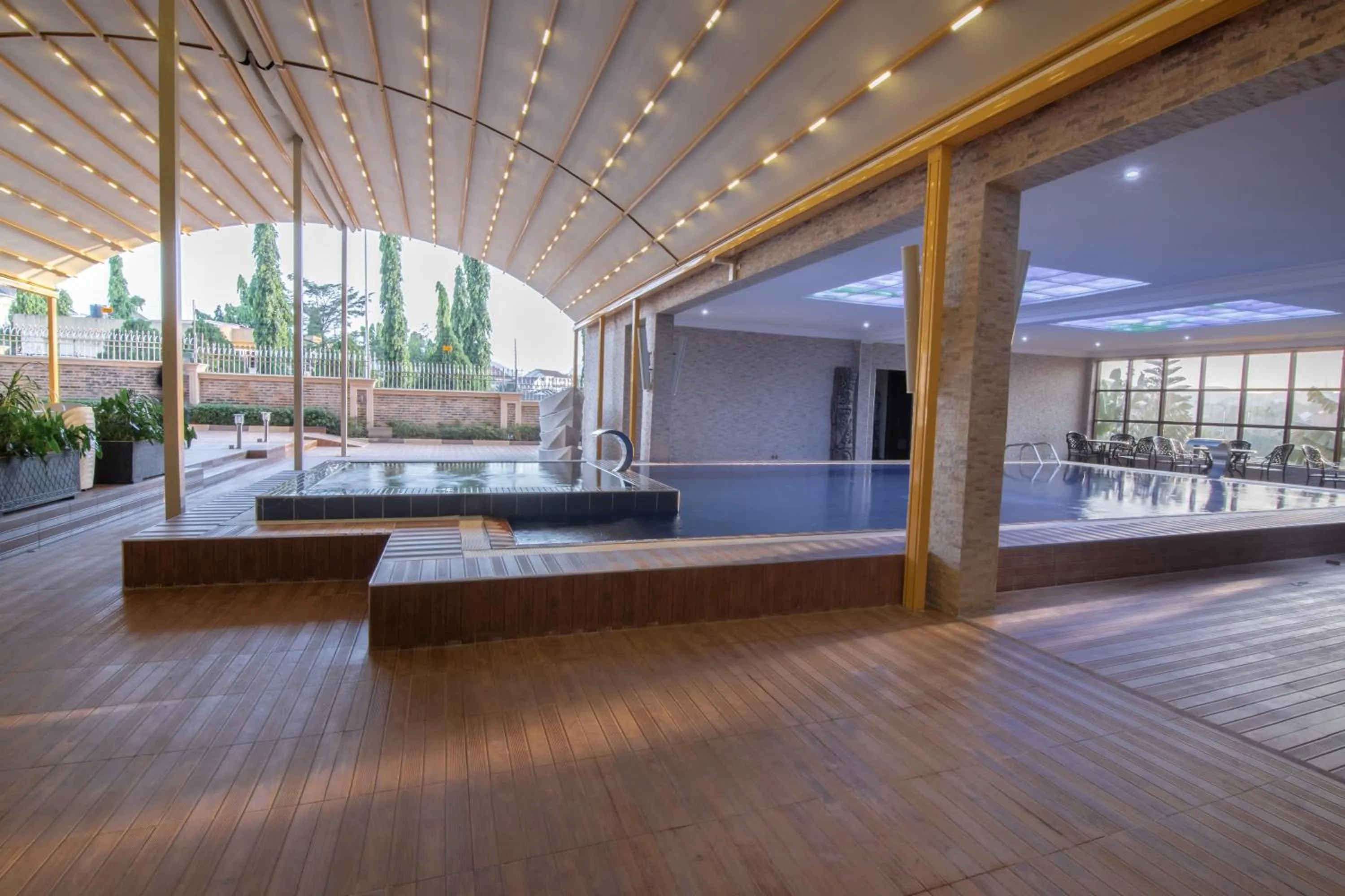 Pool view in The Wells Carlton