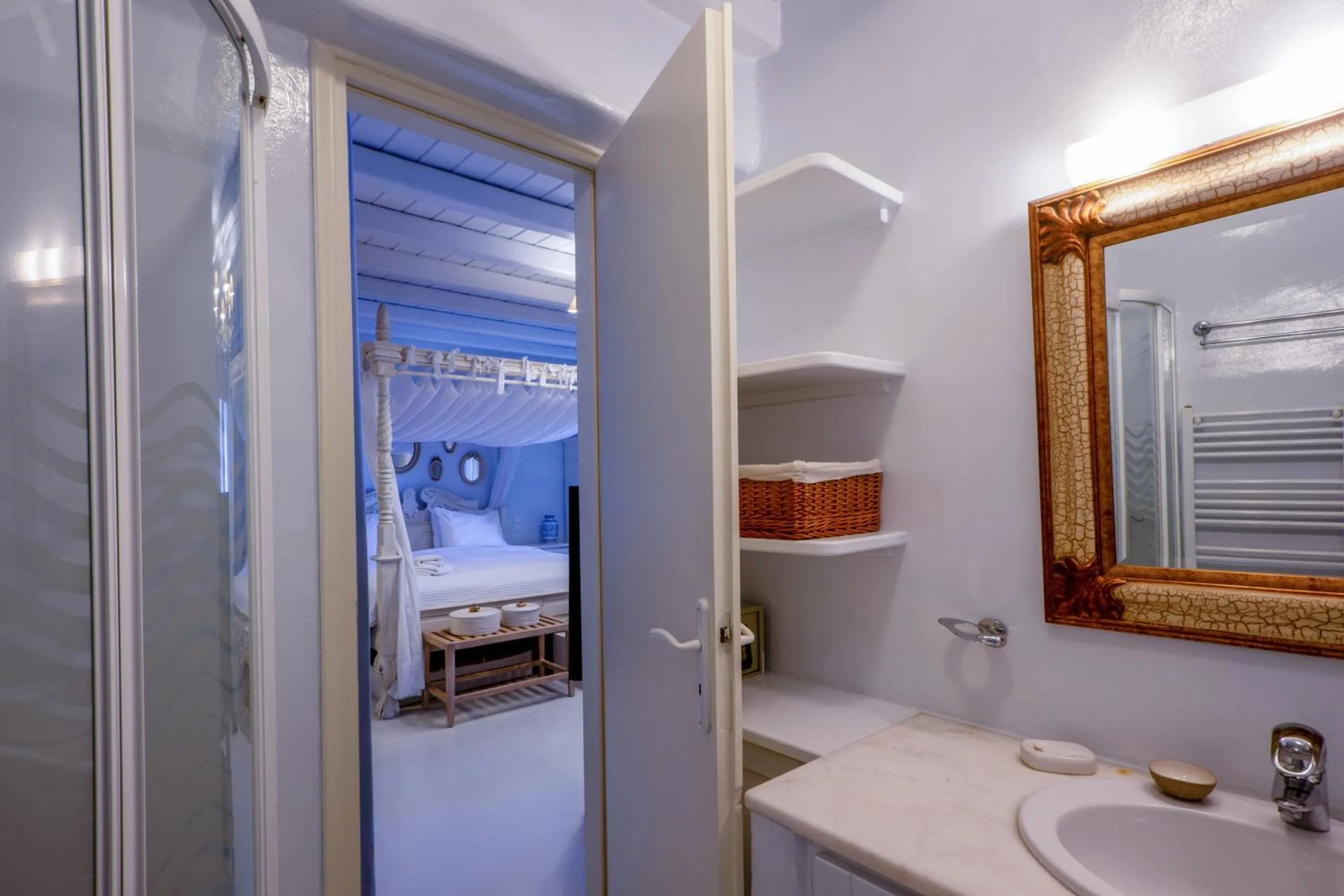 Bed in Amaris Mykonian Residence