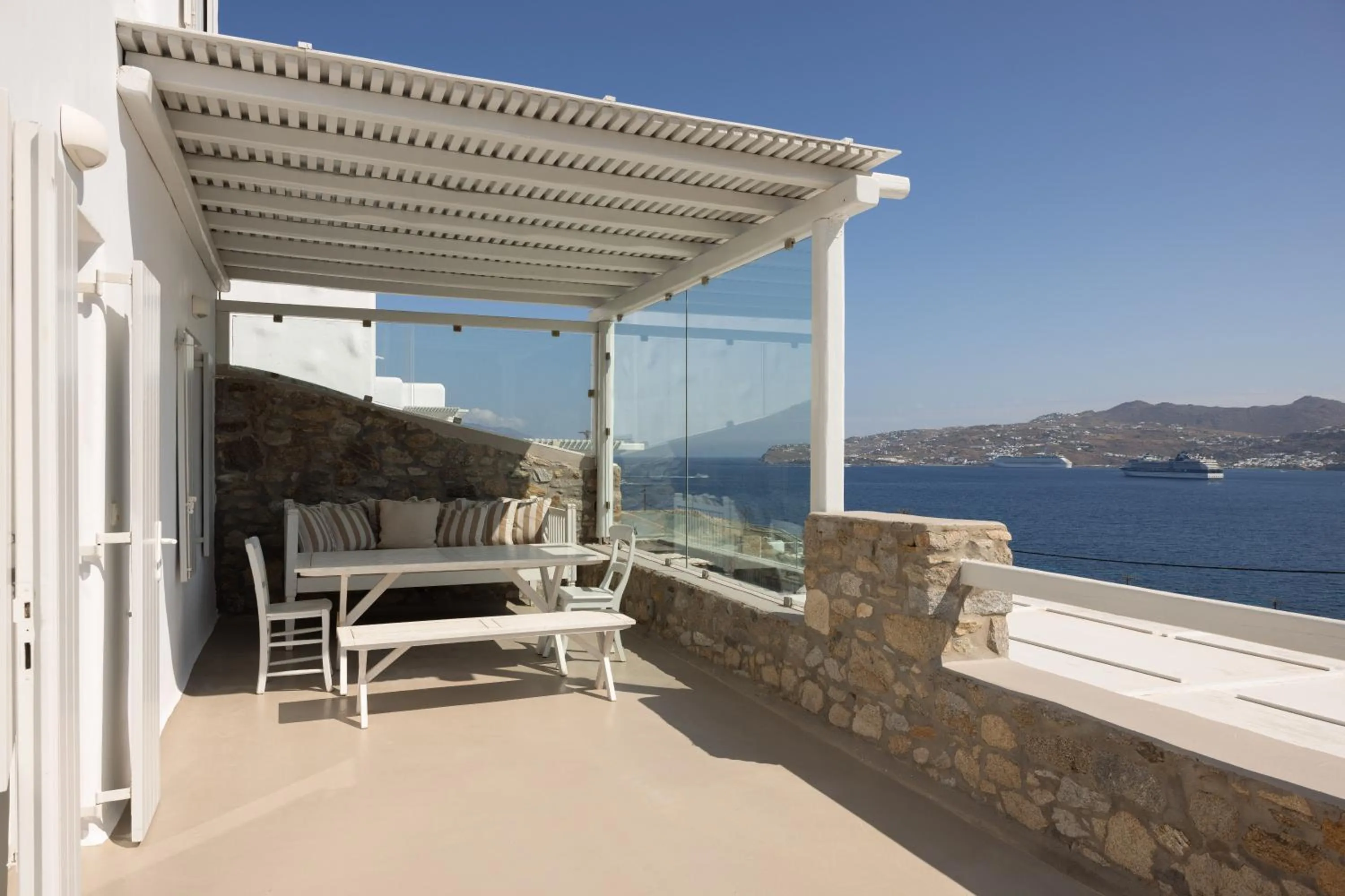 Seating area in Amaris Mykonian Residence