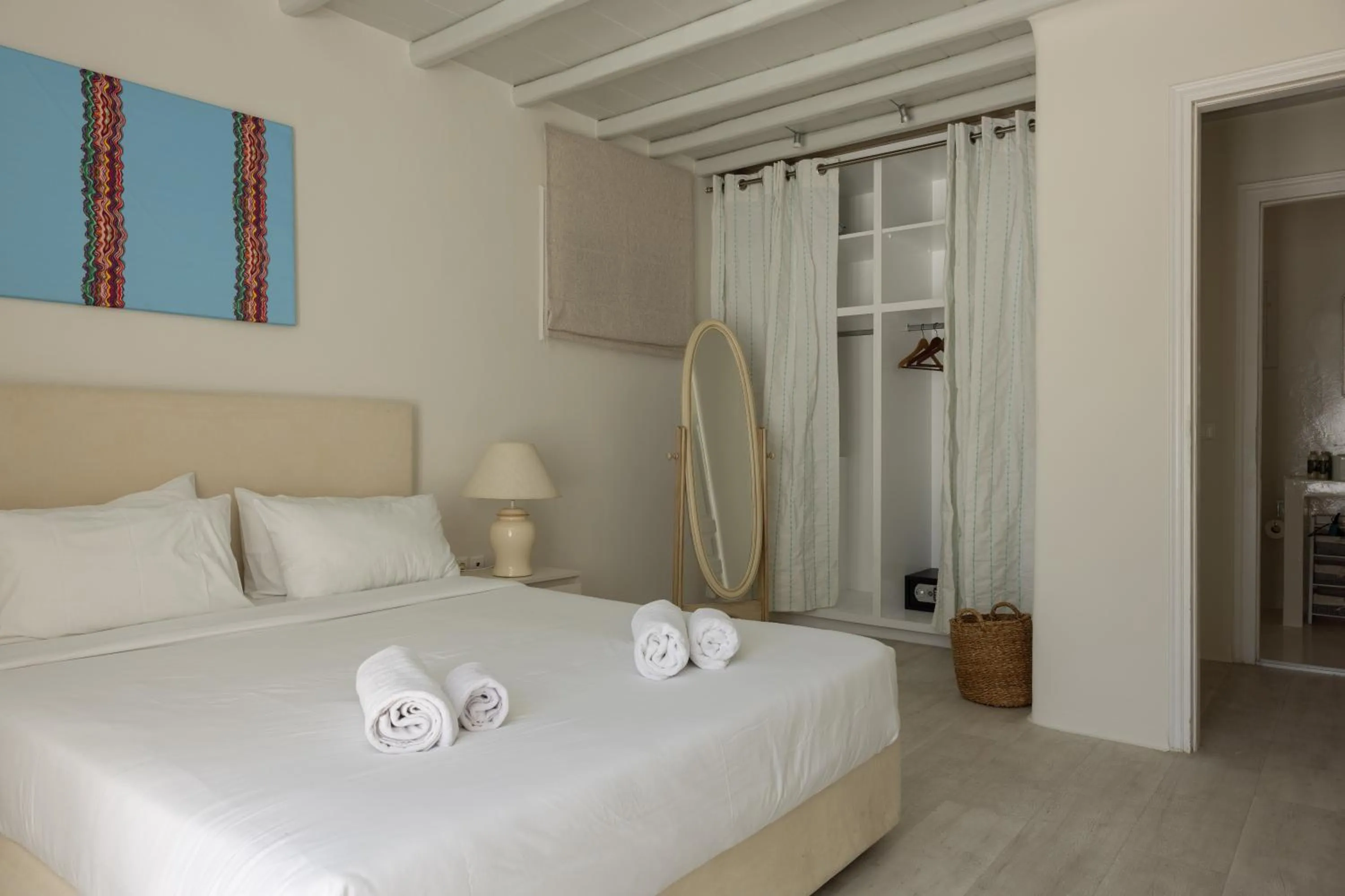 Bed in Amaris Mykonian Residence