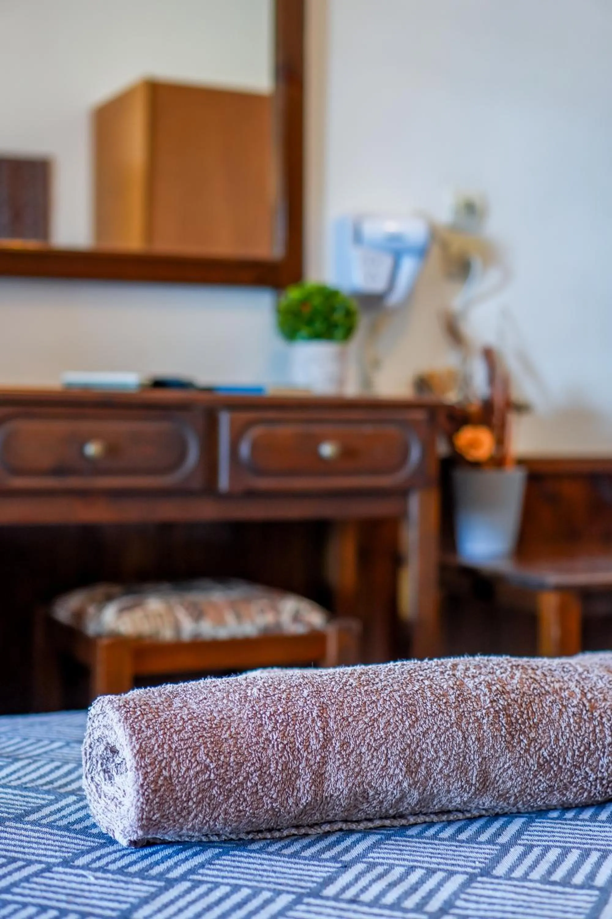 Bed in Hotel Hagiati