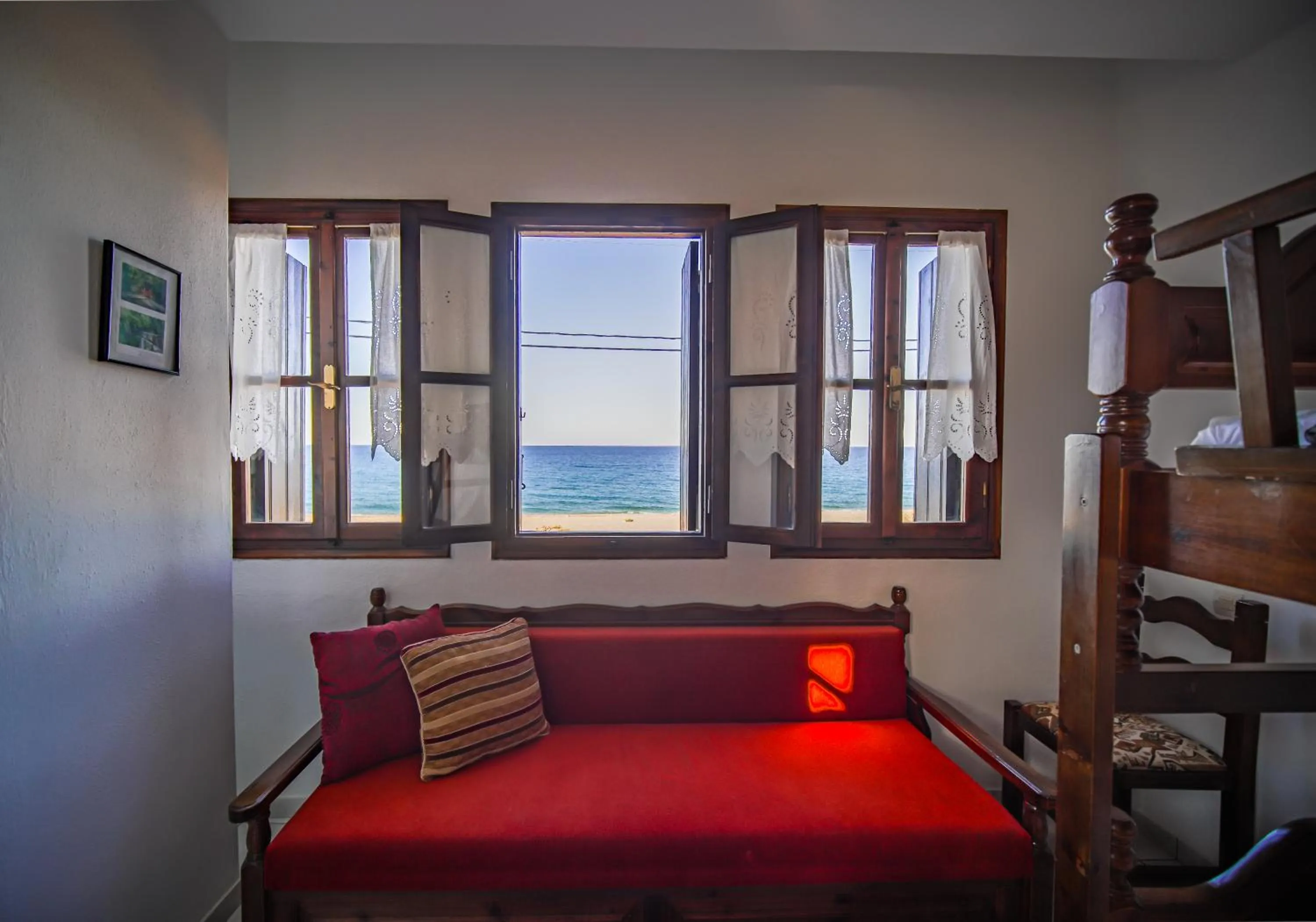 Bed in Hotel Hagiati