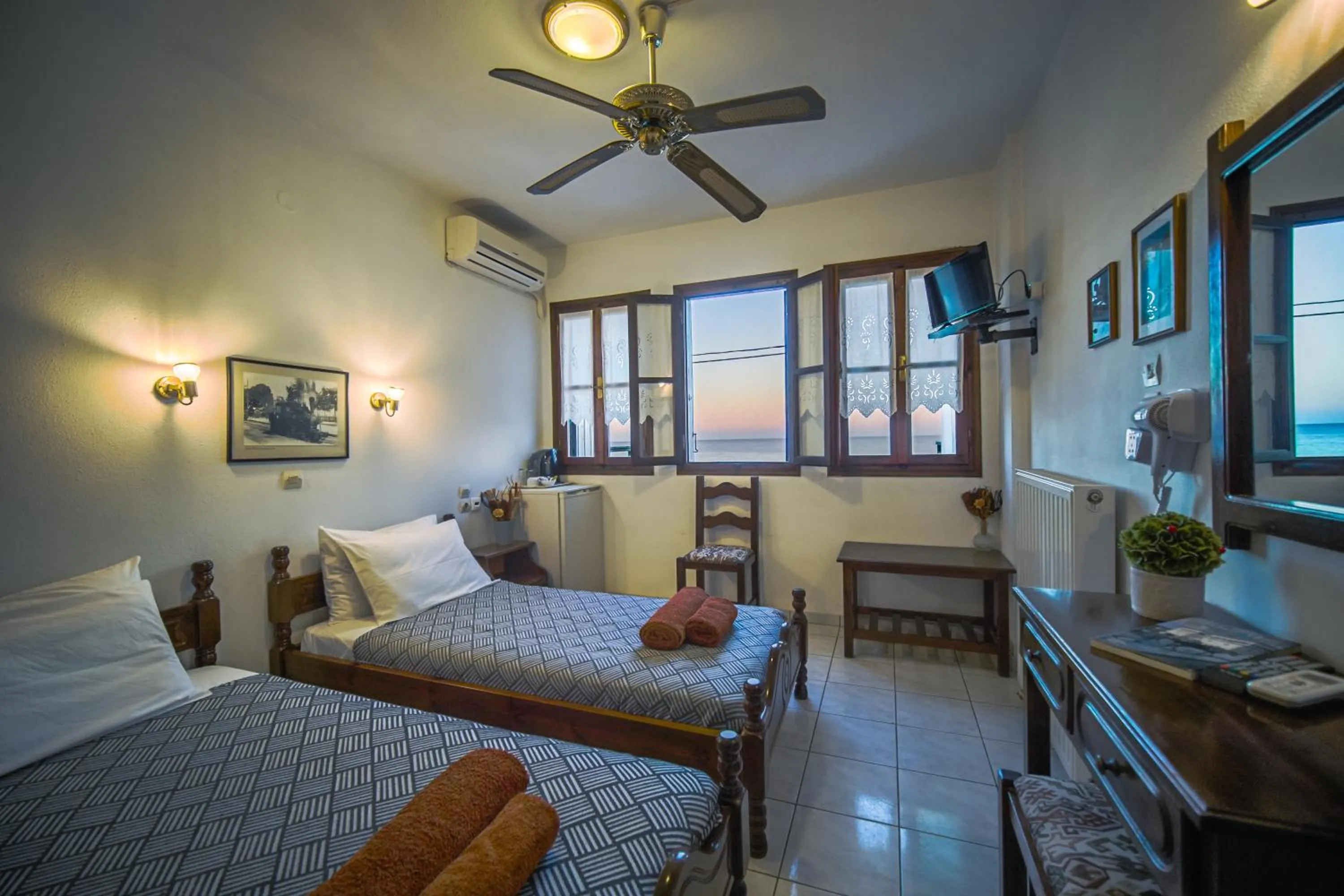 Bed in Hotel Hagiati