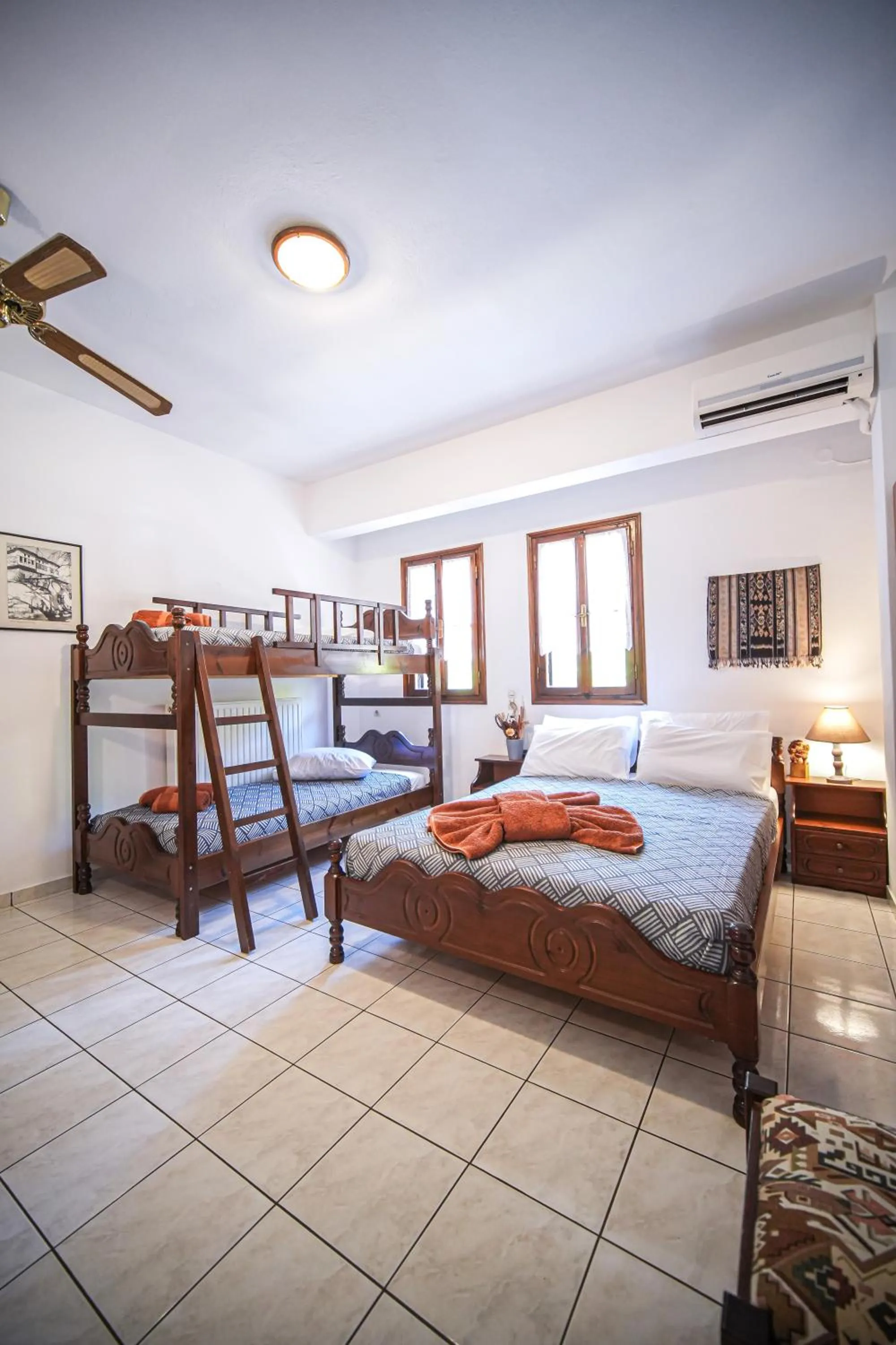 Bed in Hotel Hagiati