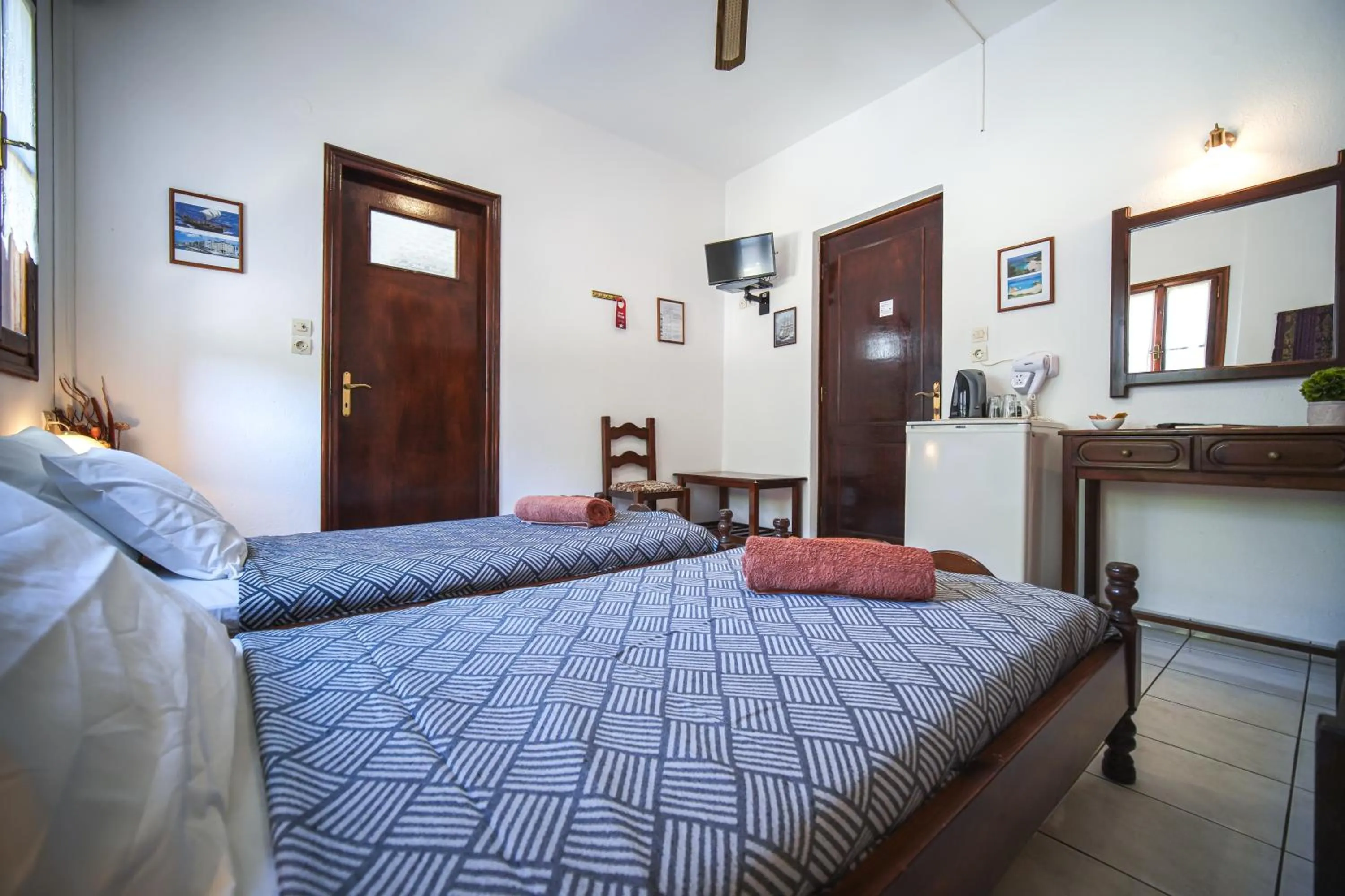 Bed in Hotel Hagiati