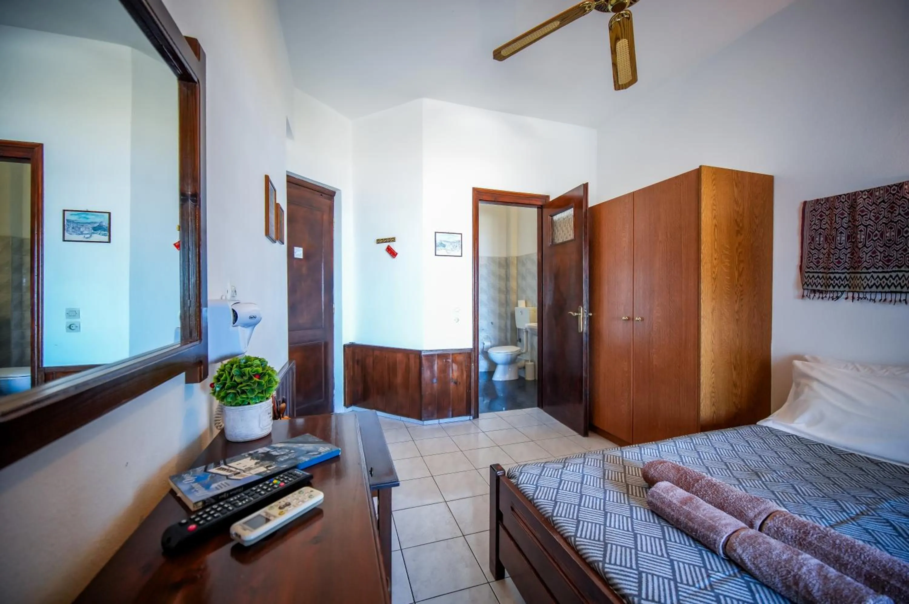 Bed in Hotel Hagiati