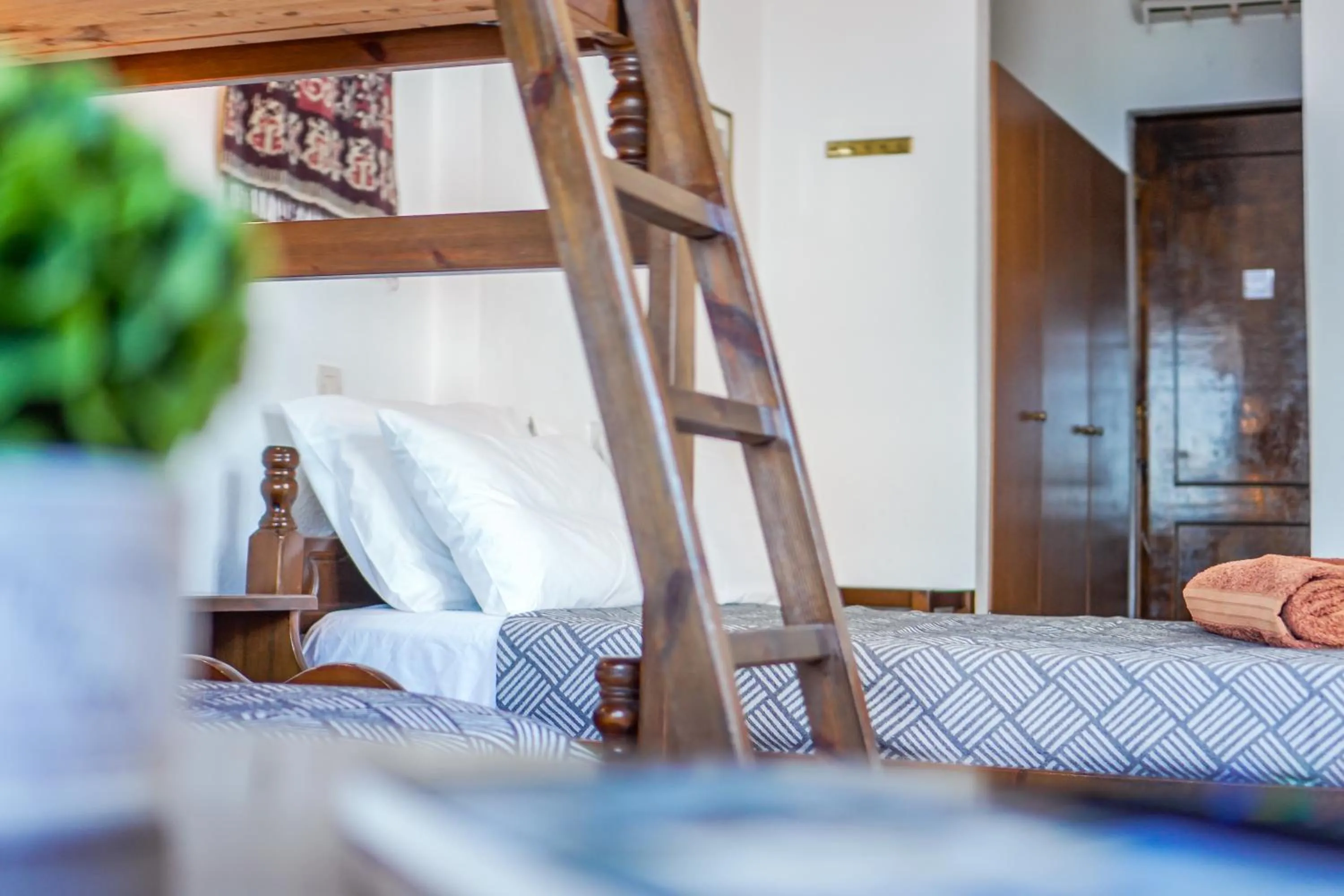 Bed in Hotel Hagiati