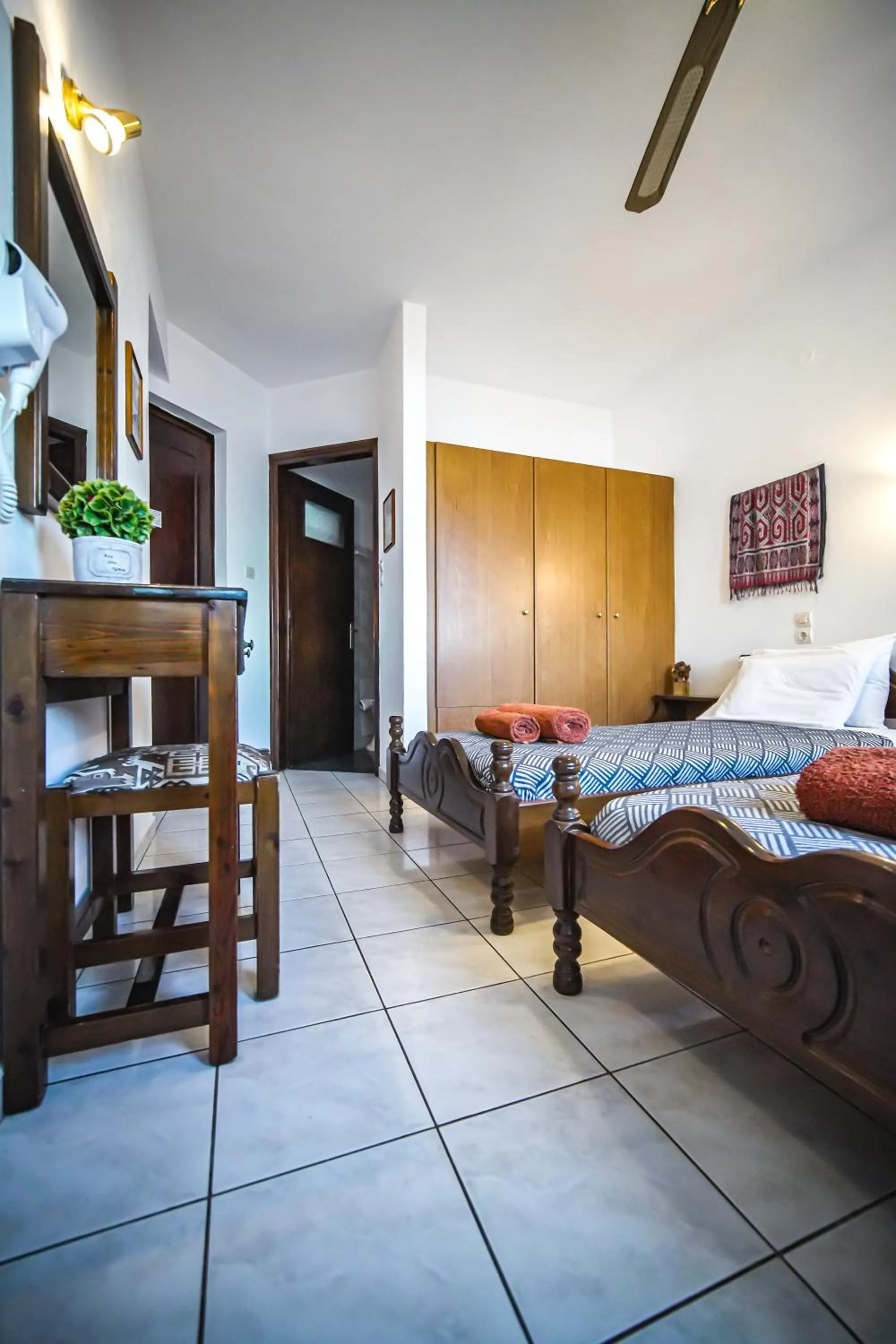 Bed in Hotel Hagiati