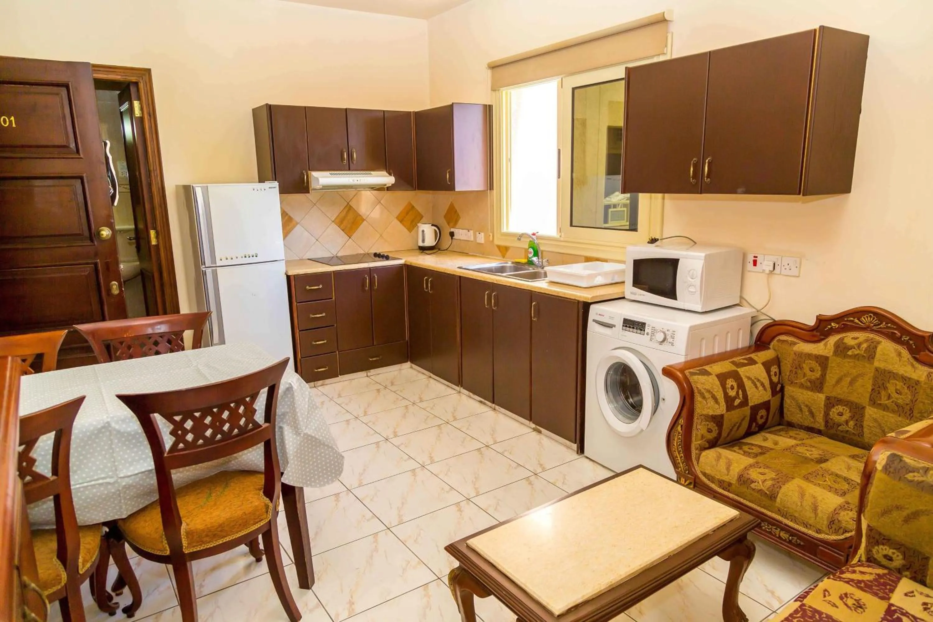 Kitchen or kitchenette in Chrysanthos Boutique Apartments