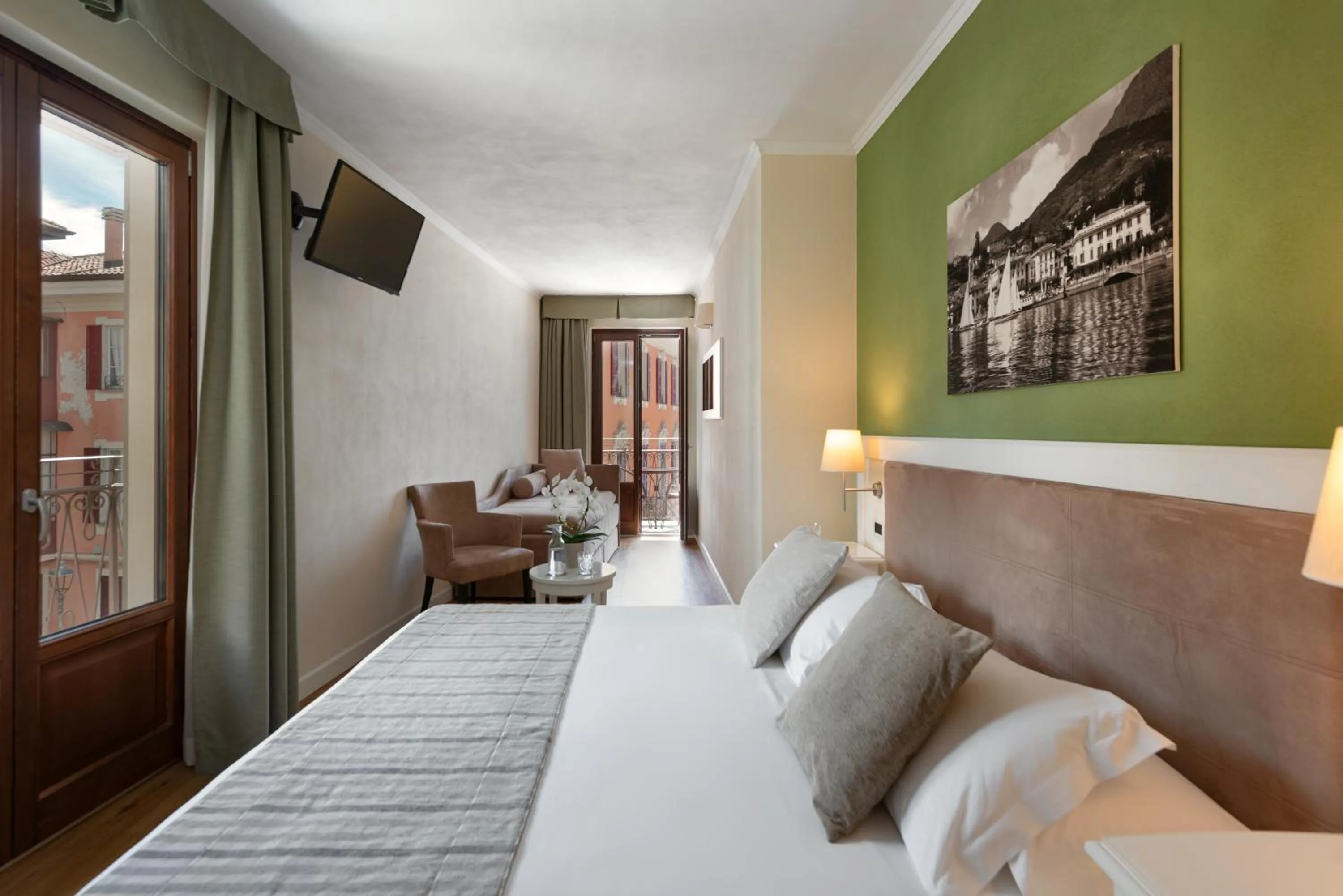 Bed in Hotel Garni Corona