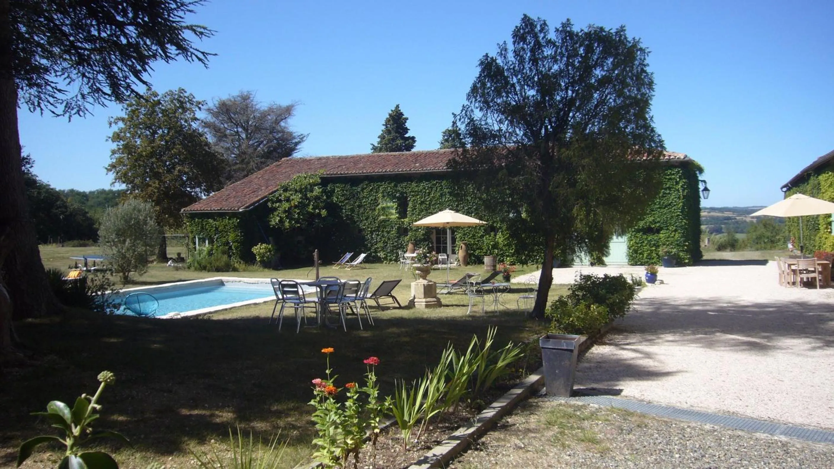 Pool view in Villa Marambat