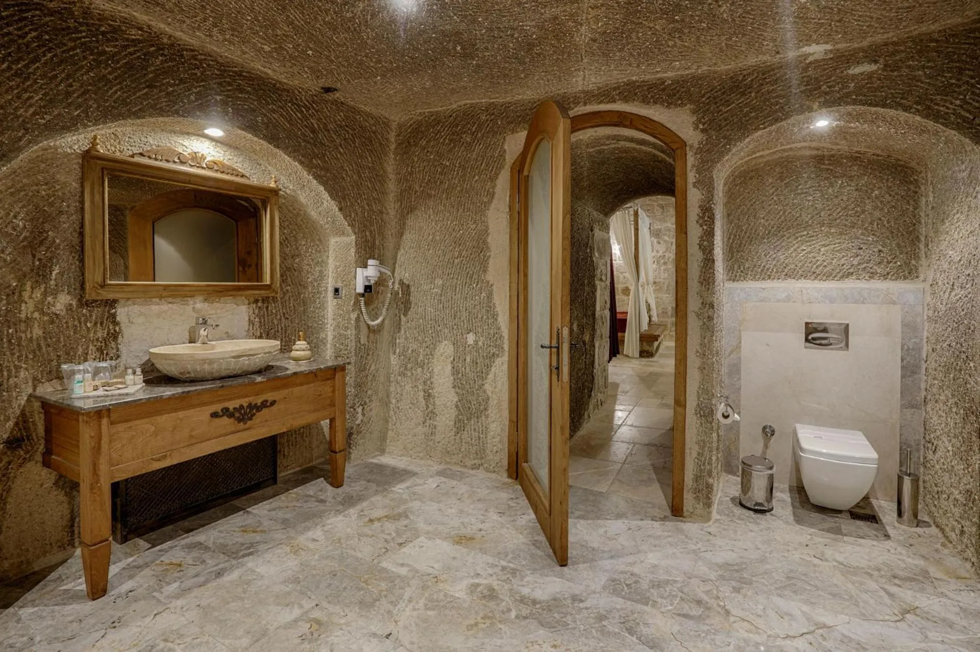 Bathroom in Hera Cave Suites