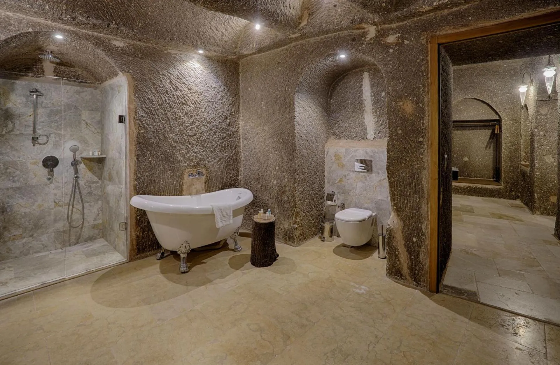 Bathroom in Hera Cave Suites