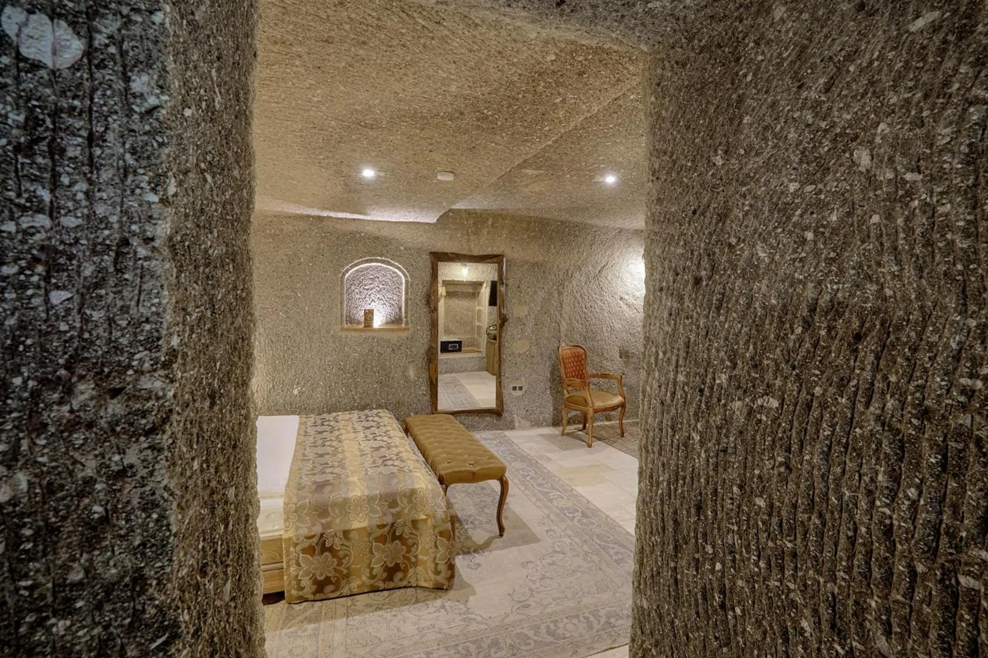 Bedroom, Bed in Hera Cave Suites