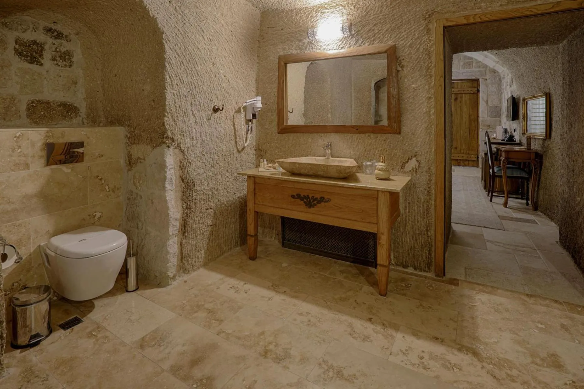 Bathroom in Hera Cave Suites