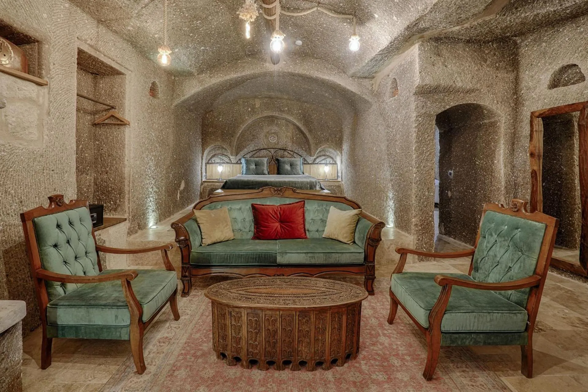 Living room in Hera Cave Suites