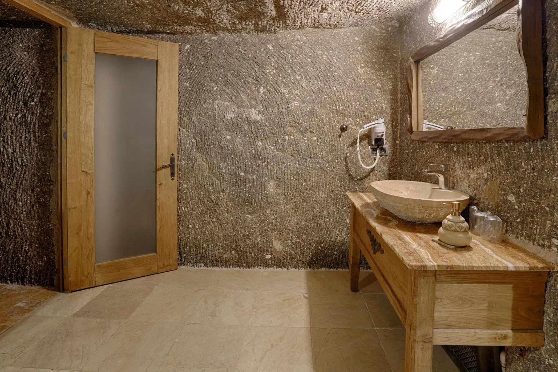 Bathroom in Hera Cave Suites