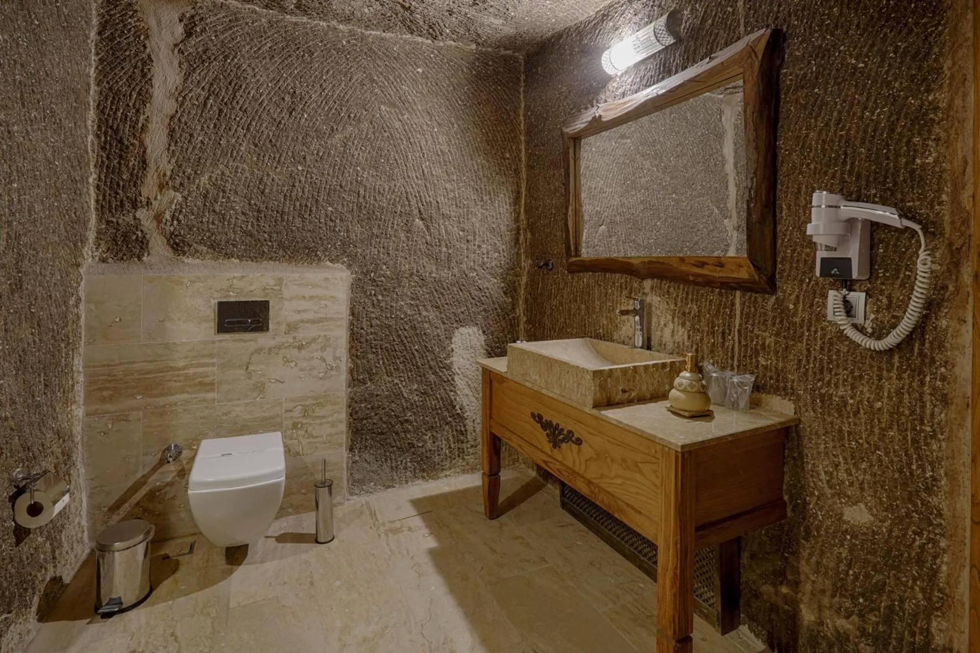 Bathroom in Hera Cave Suites