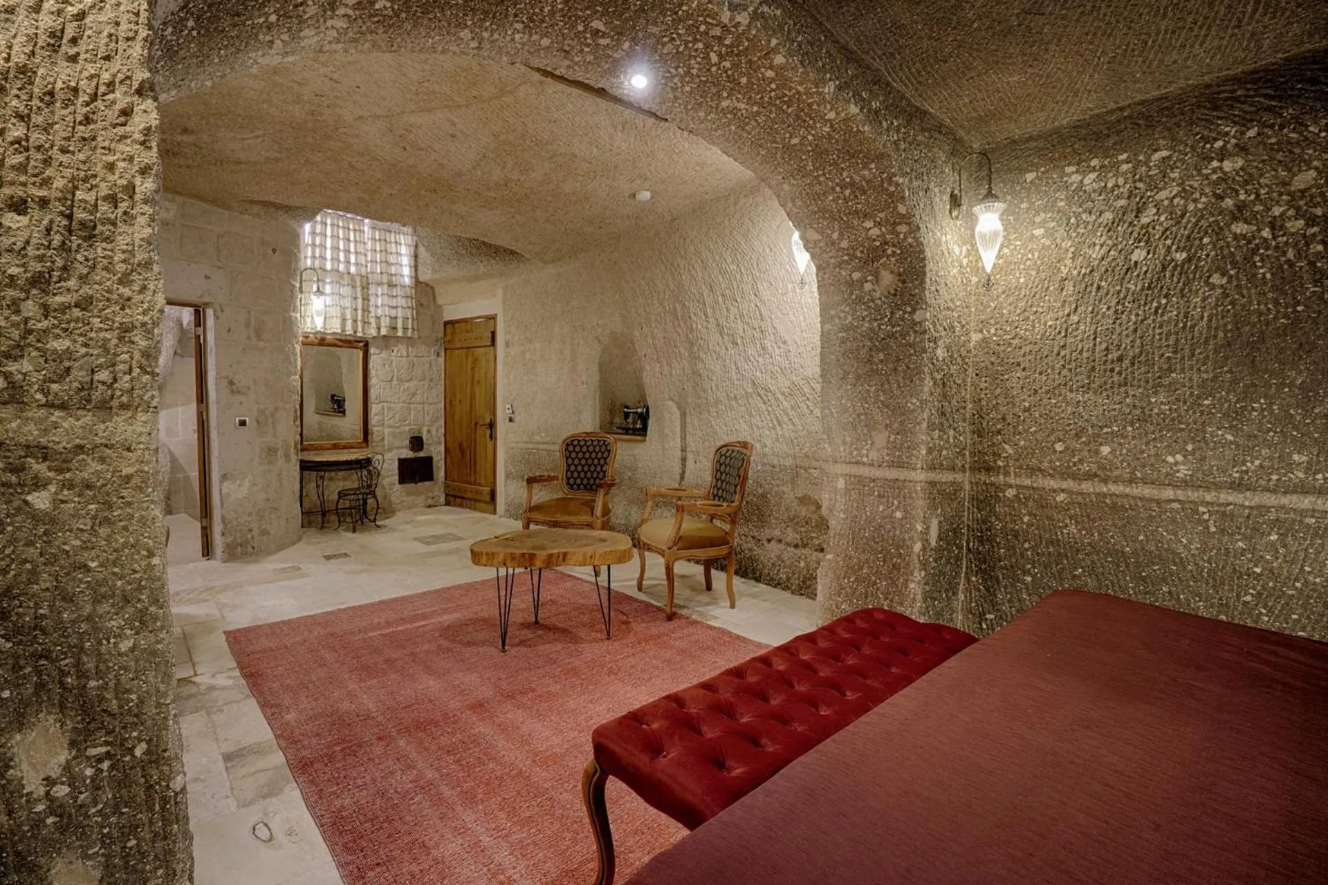 Living room in Hera Cave Suites