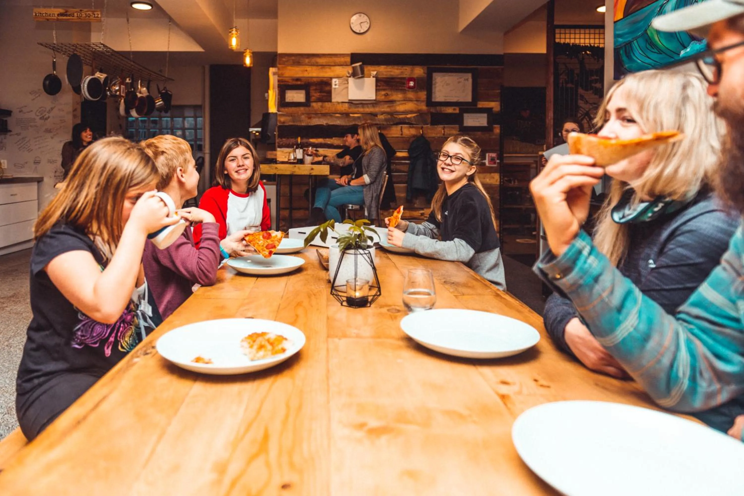 Communal lounge/ TV room in The Haven Hostel