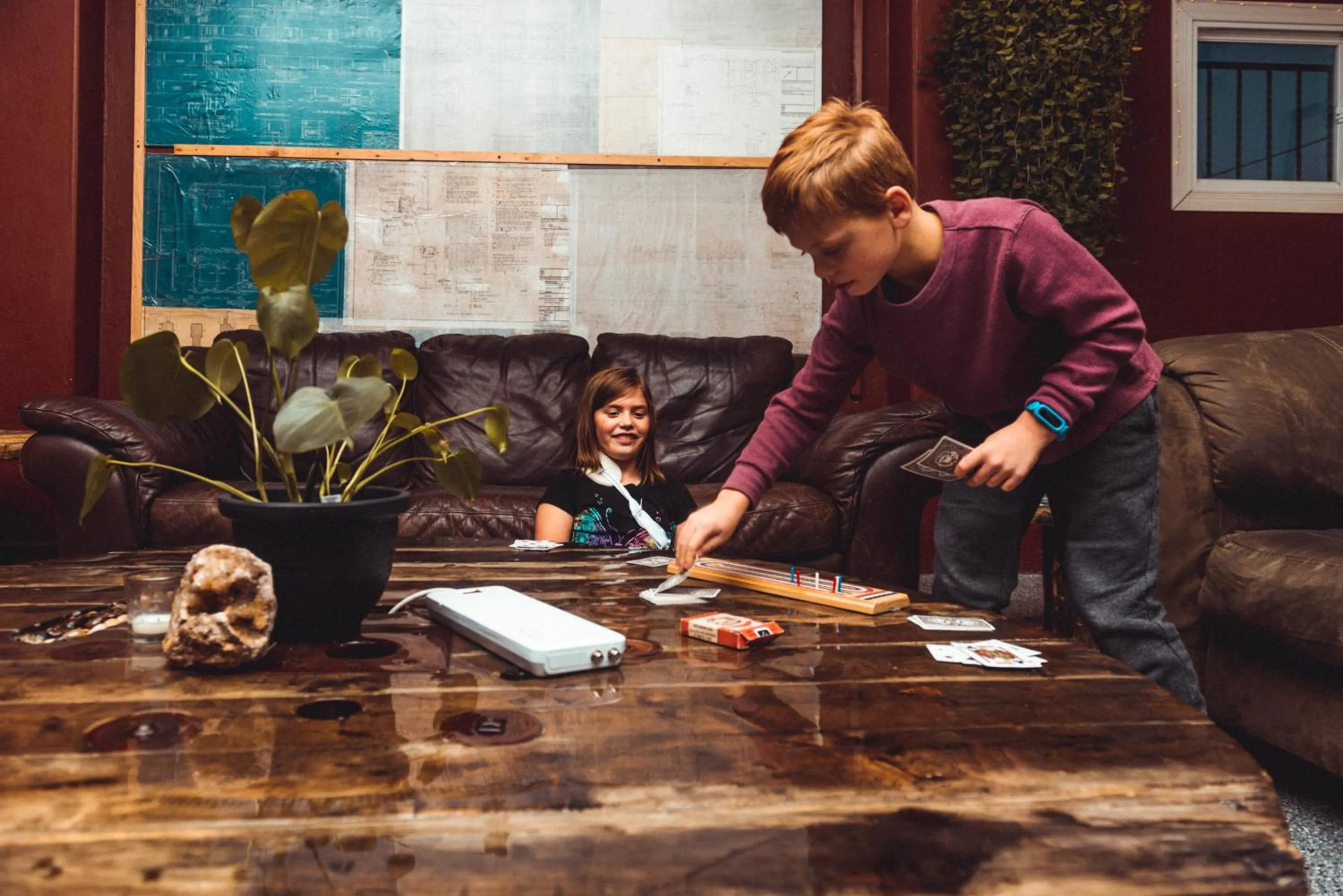 Communal lounge/ TV room in The Haven Hostel