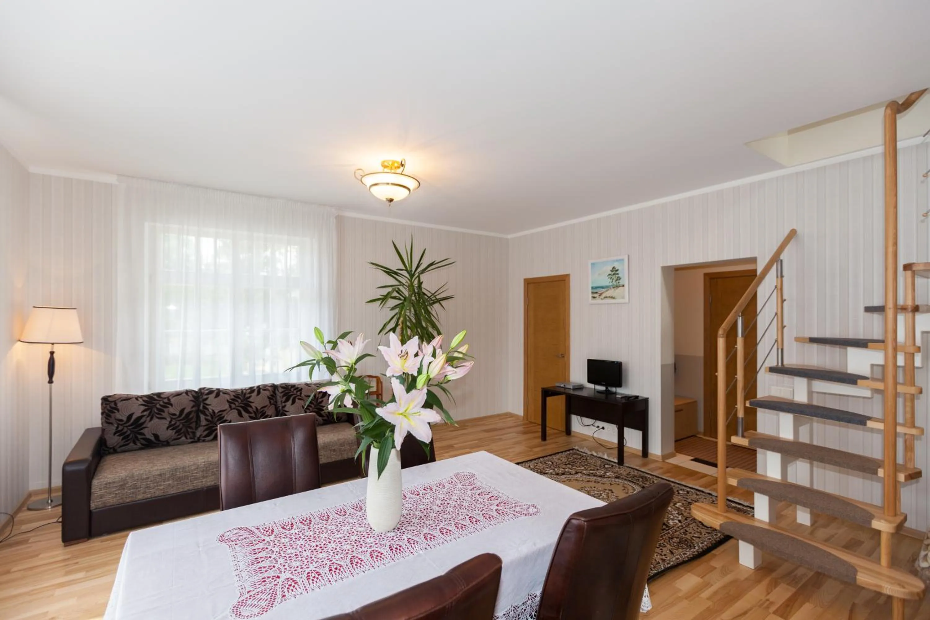 Dining area, Bed in Amber Coast & Sea