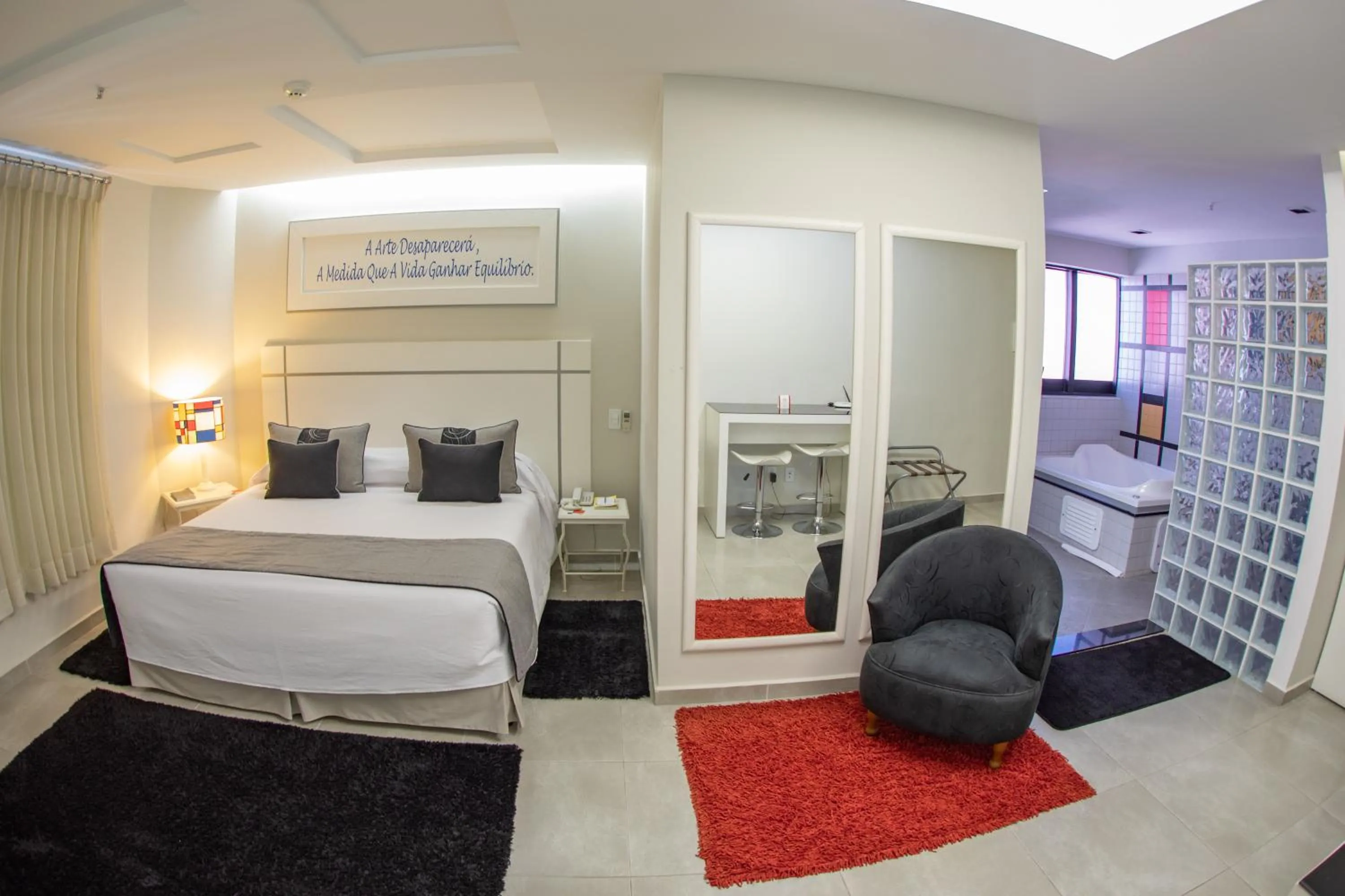 Bed in Mondrian Suite Hotel