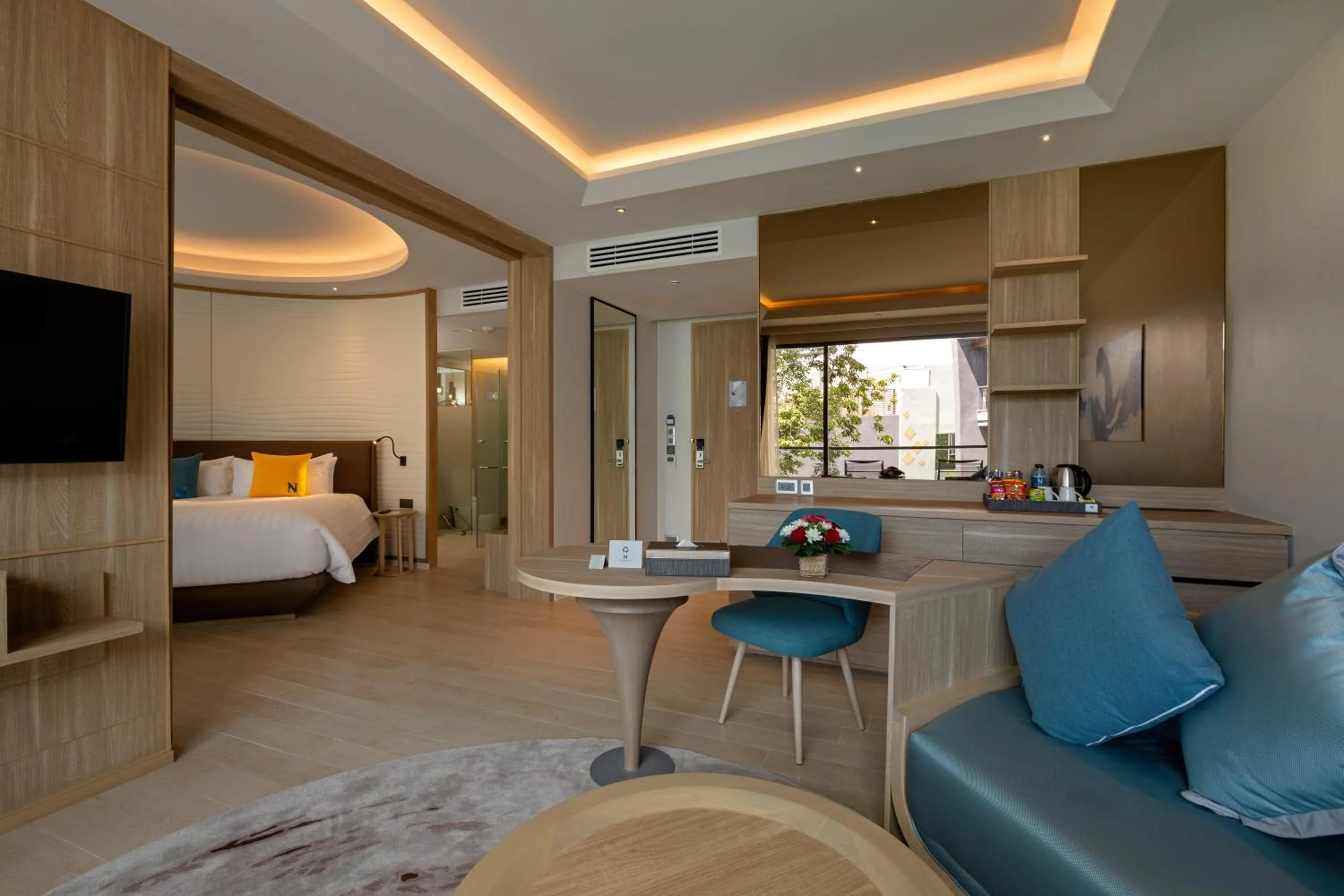 Living room, Bed in The Nature Phuket - SHA Extra Plus