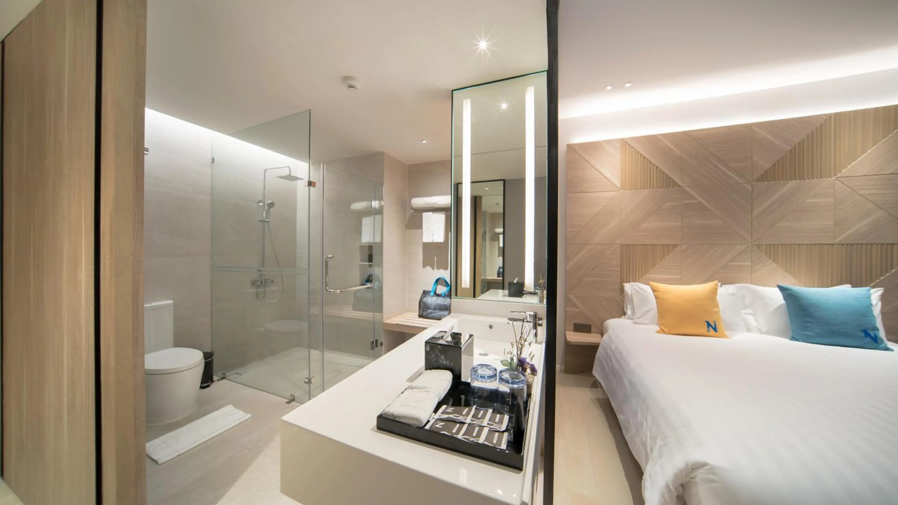 Bathroom, Bed in The Nature Phuket - SHA Extra Plus