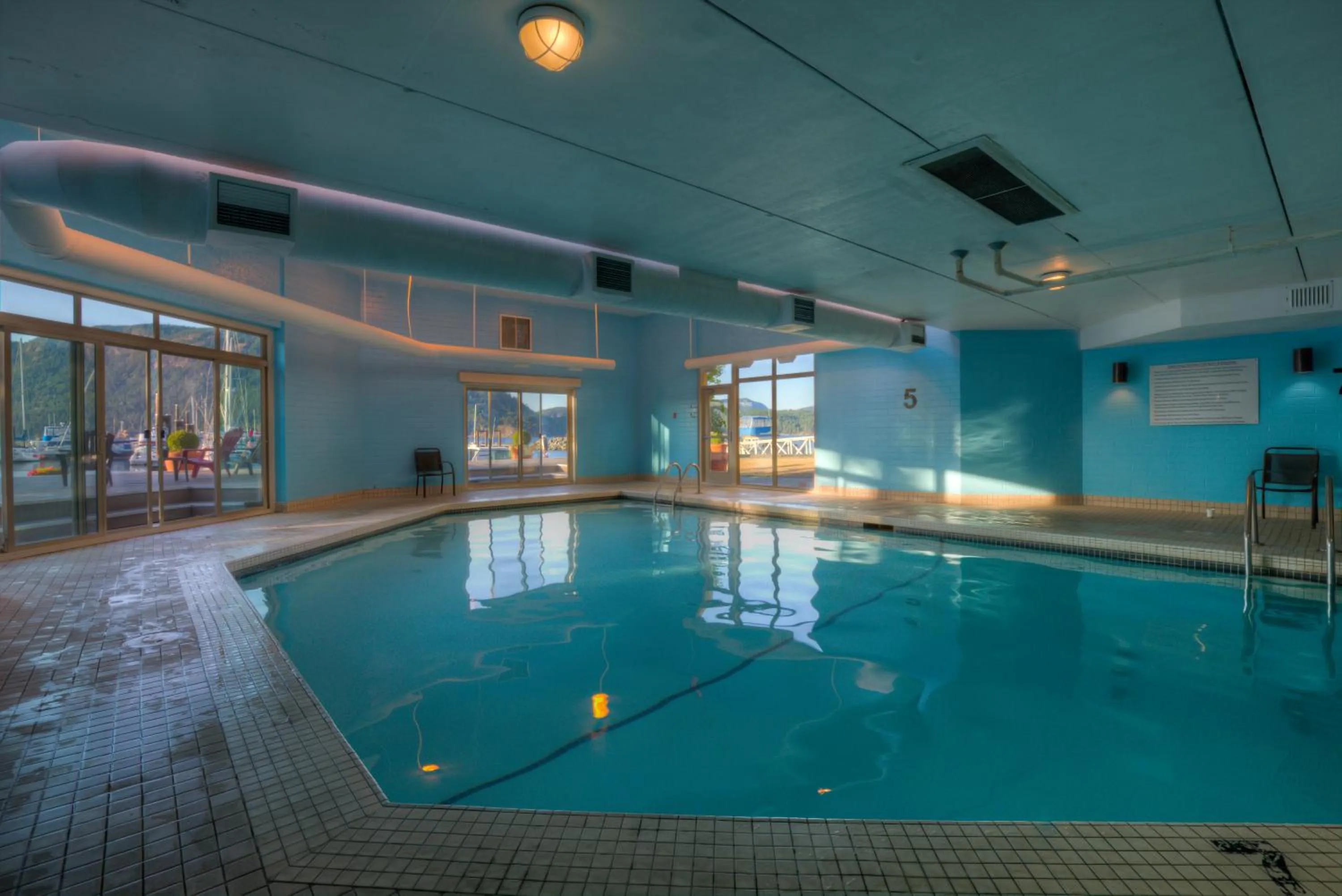 Swimming pool in Oceanfront Suites at Cowichan Bay