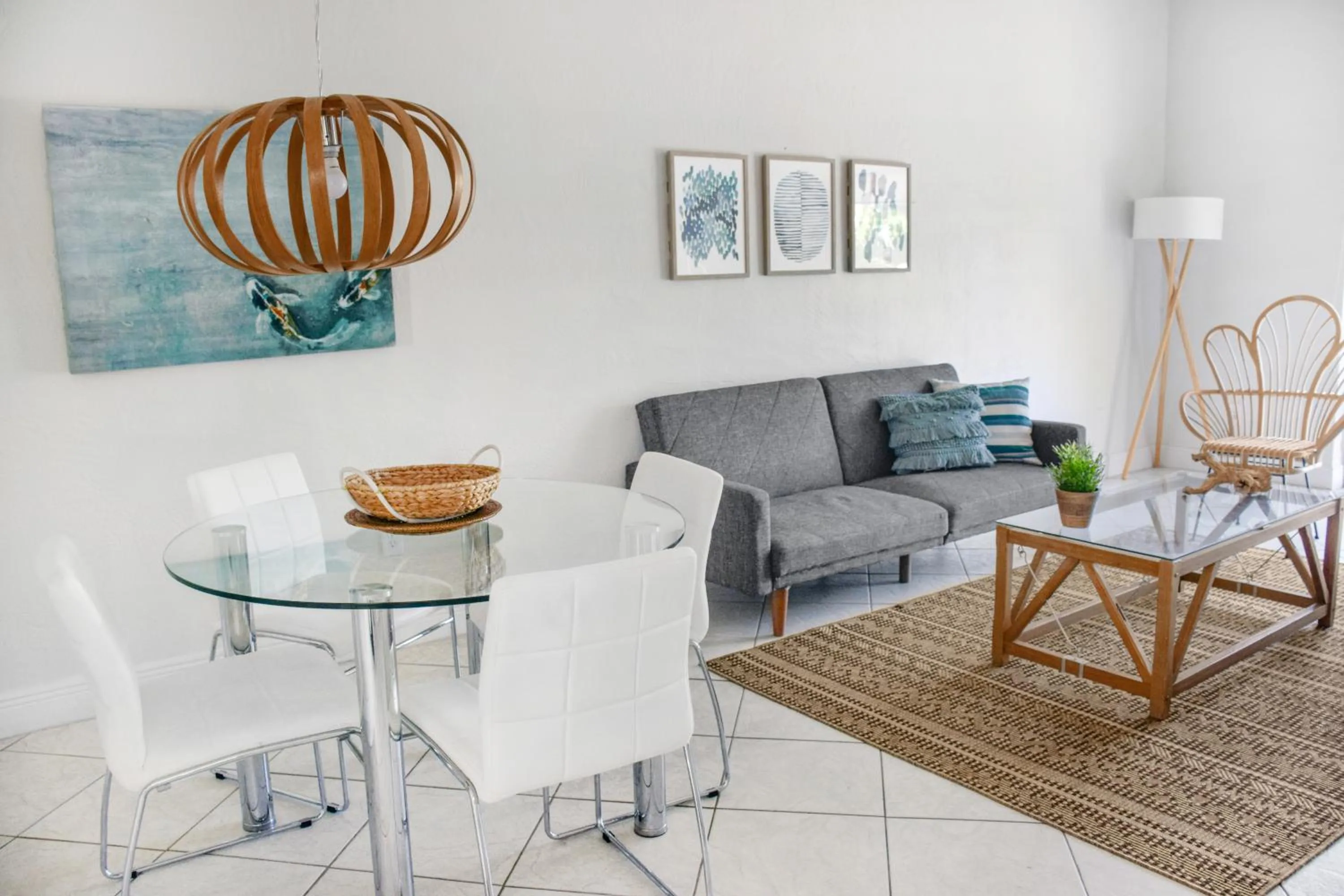 Living room in Coral Reef at Key Biscayne