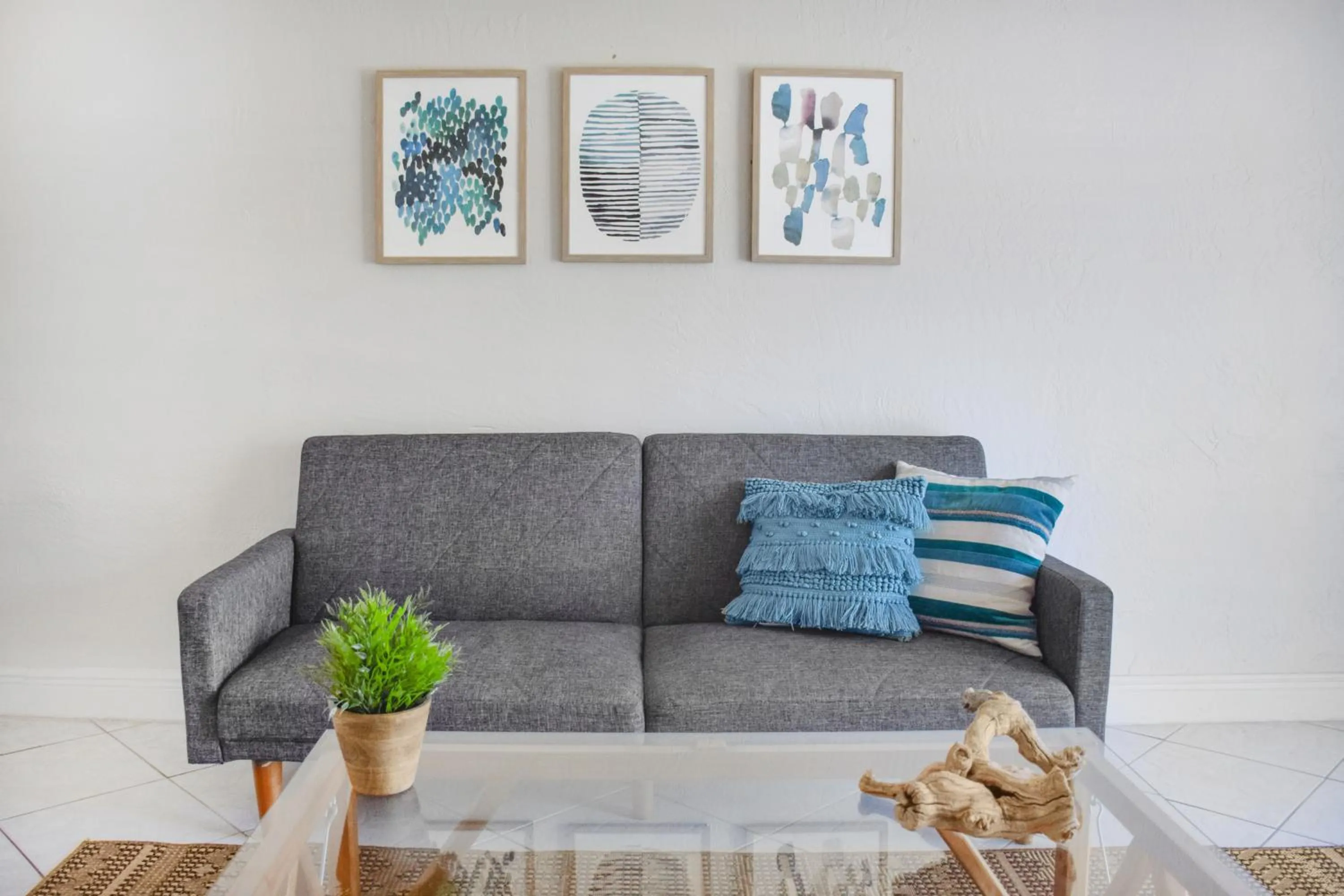 Living room in Coral Reef at Key Biscayne