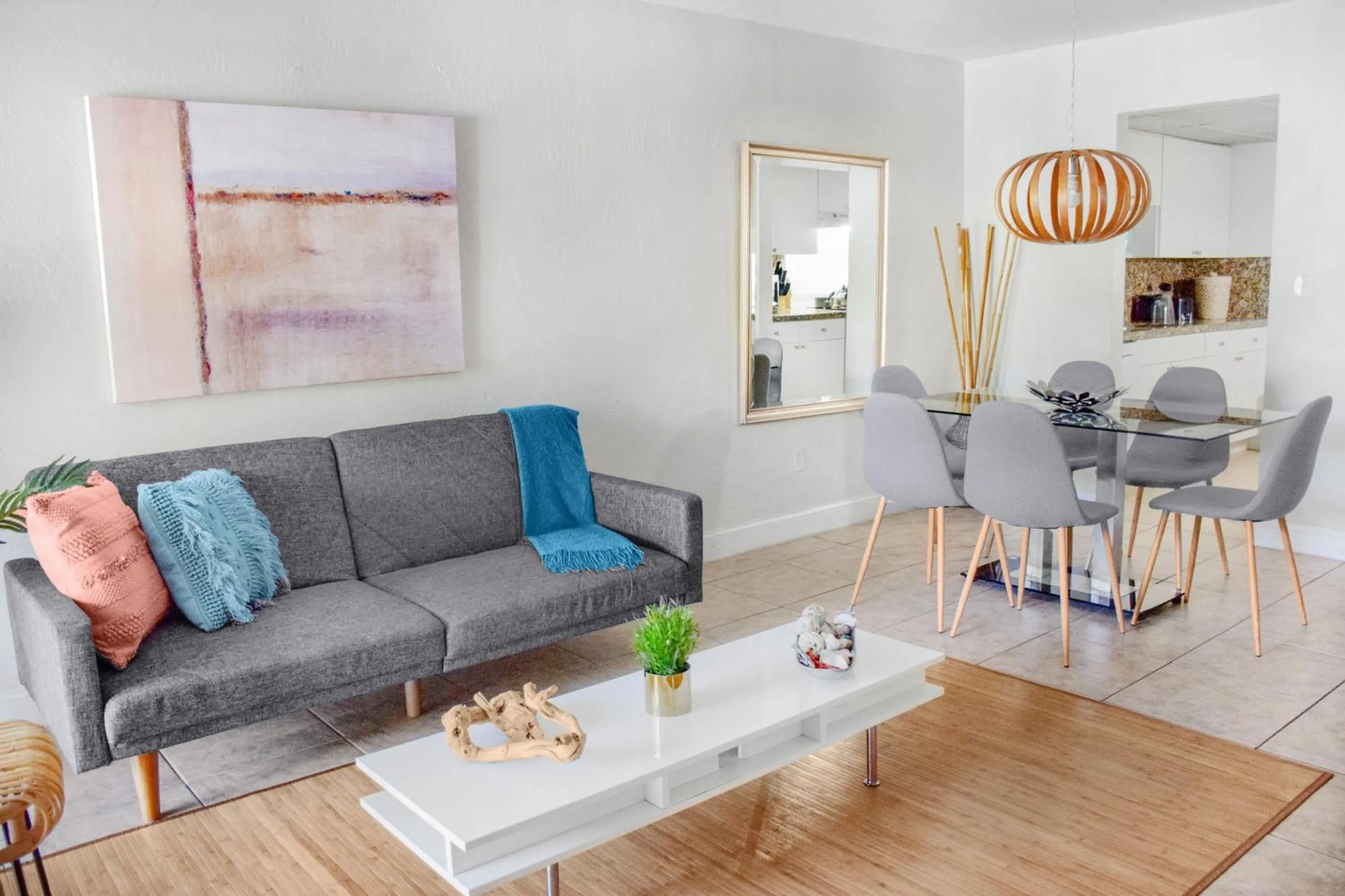 Living room in Coral Reef at Key Biscayne