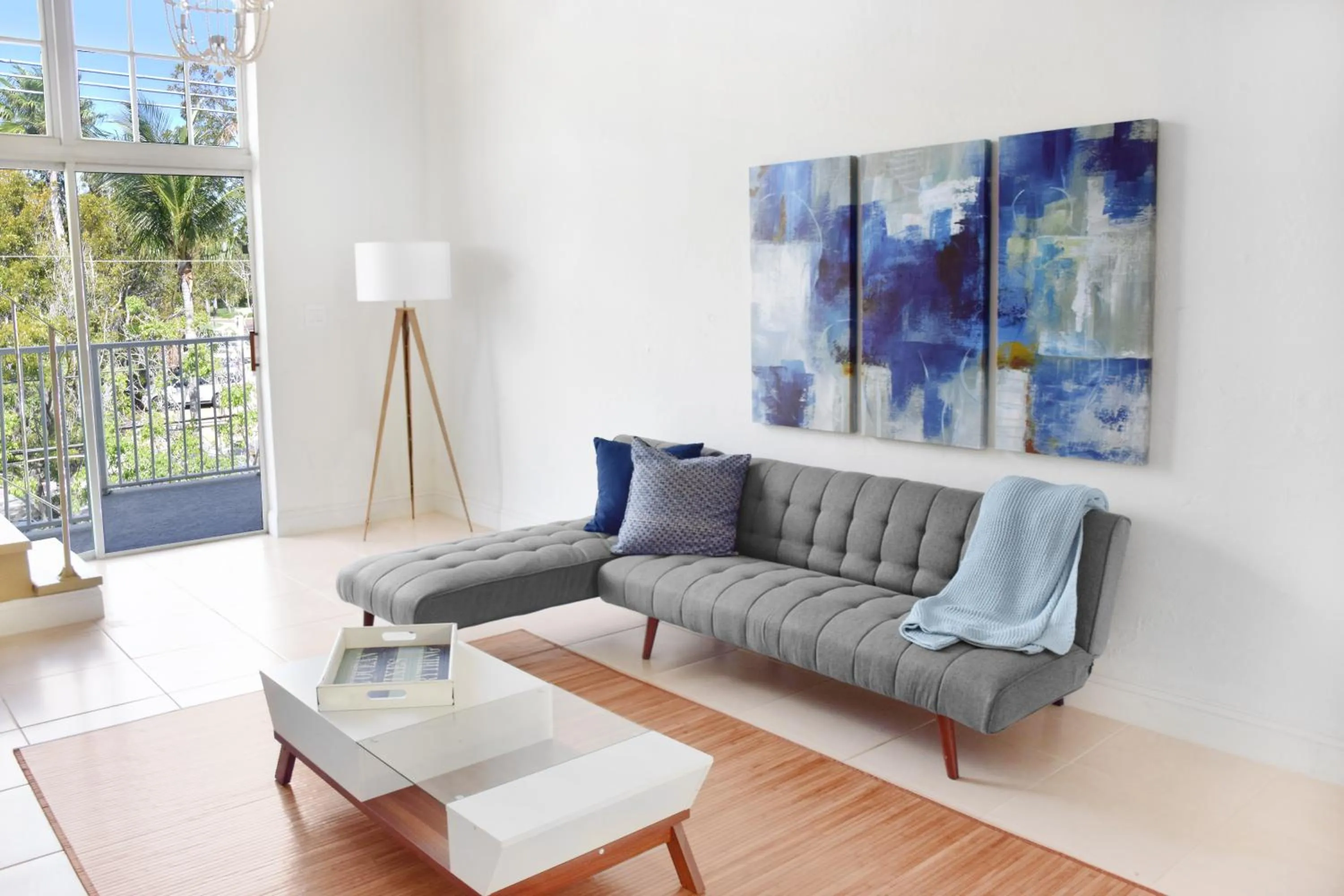 Living room in Coral Reef at Key Biscayne