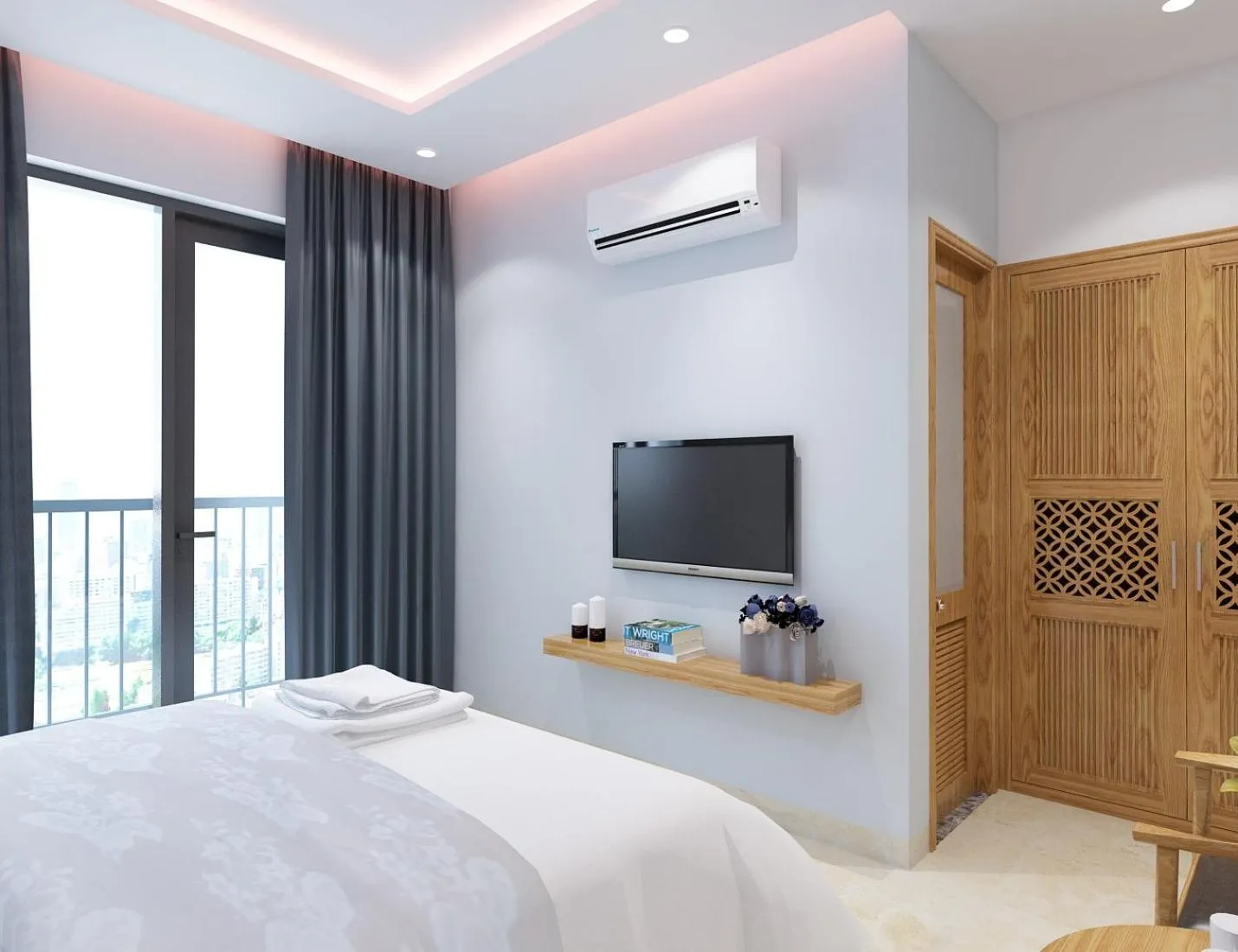 Living room, Bed in Marigold Hotel & Apartment