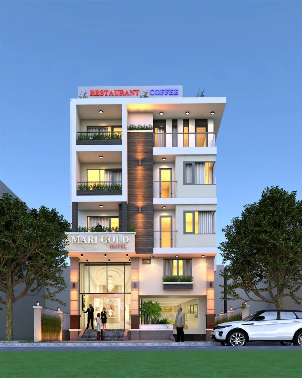 Facade/entrance in Marigold Hotel & Apartment