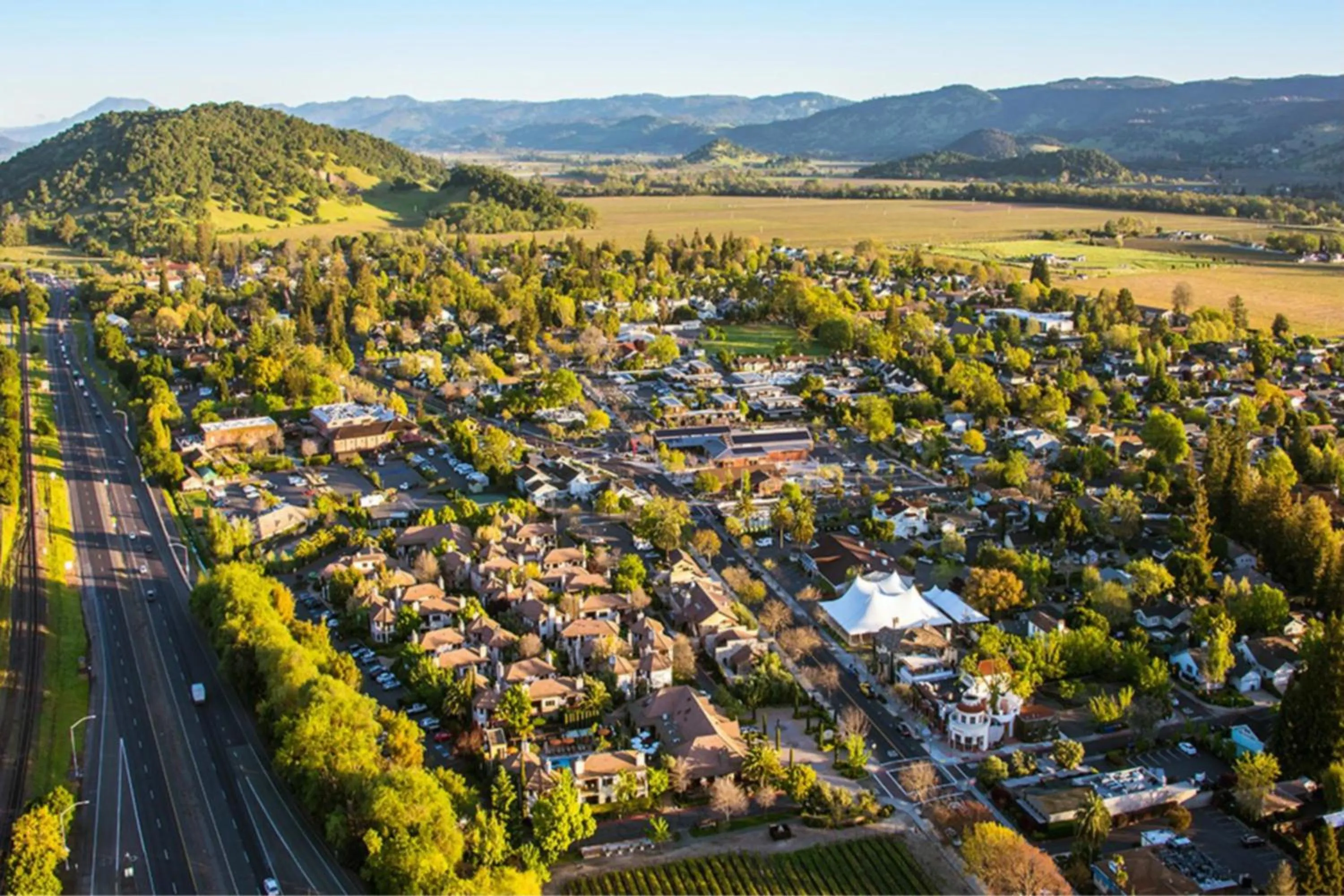 Bird's eye view in The Estate Yountville