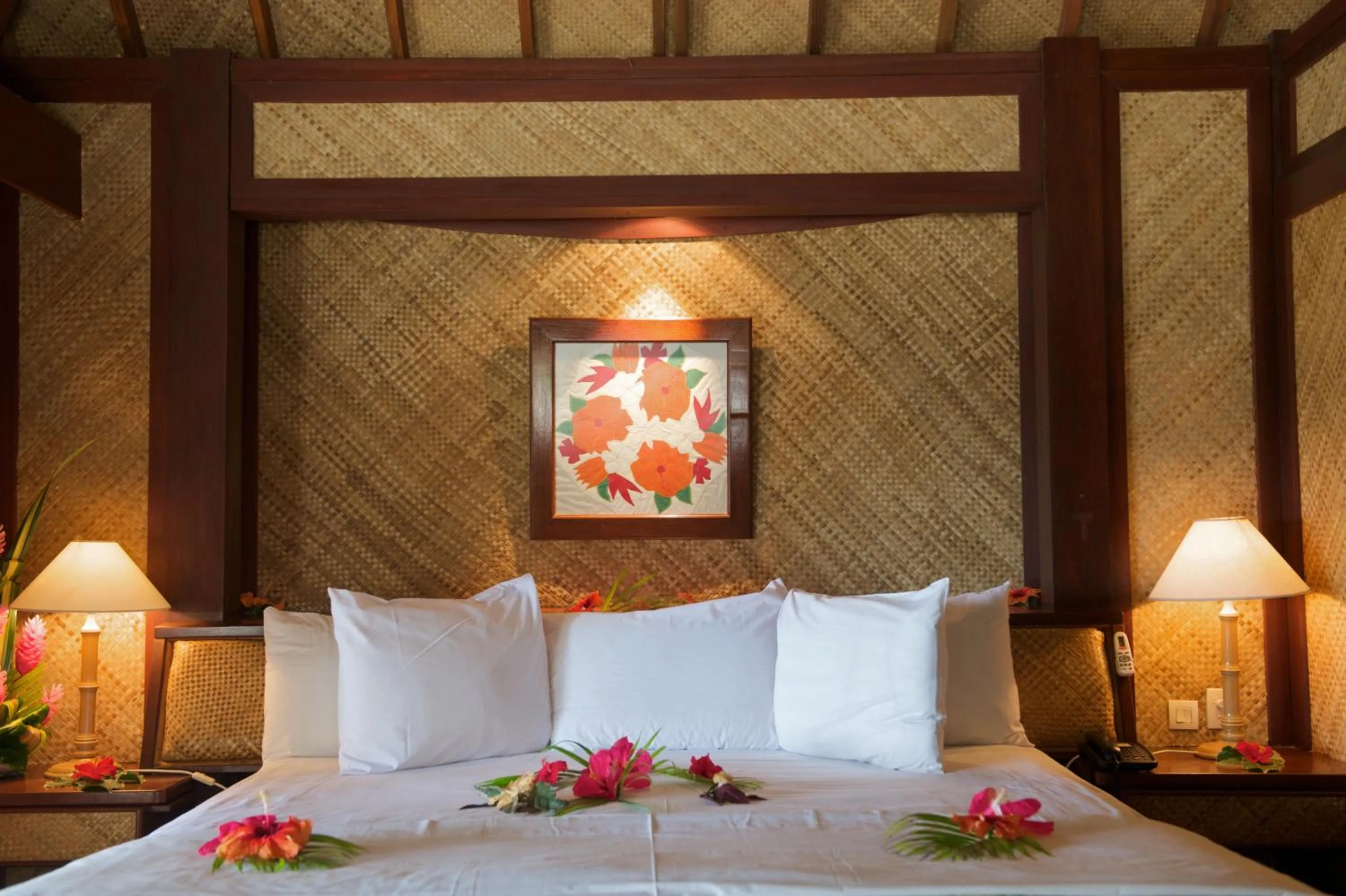 Decorative detail, Bed in Maitai Bora Bora