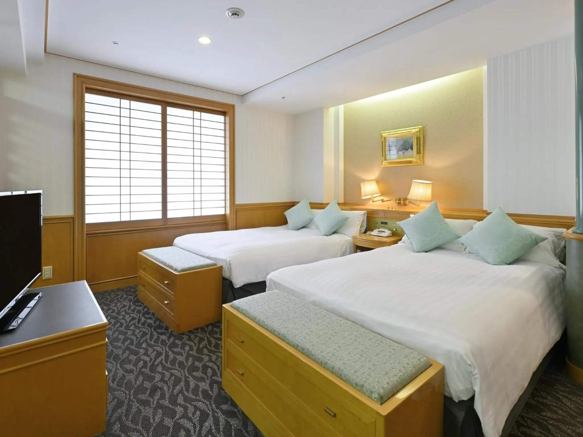 Bed in Rihga Hotel Zest Takamatsu