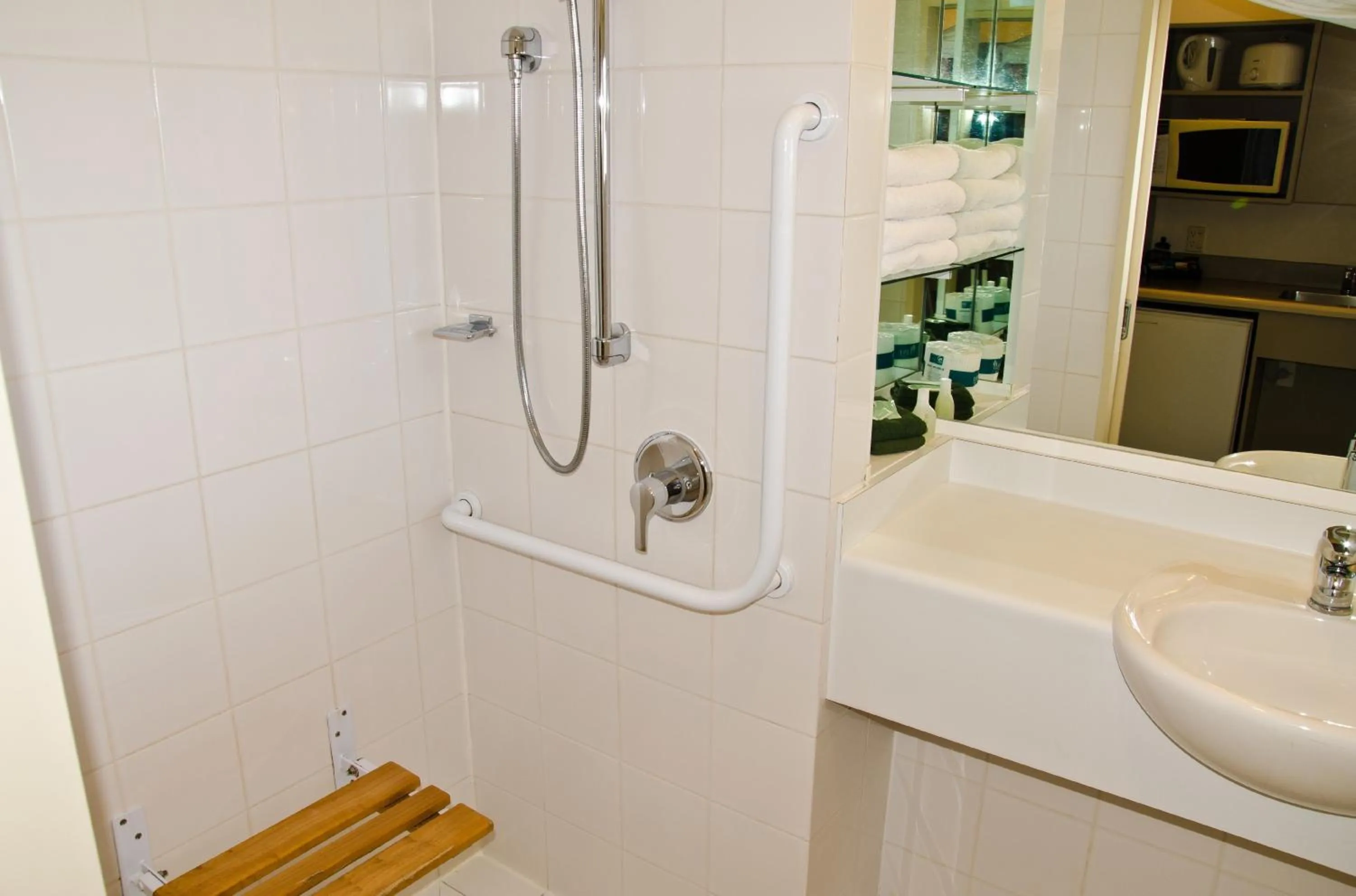 Bathroom in Beachfront Motel