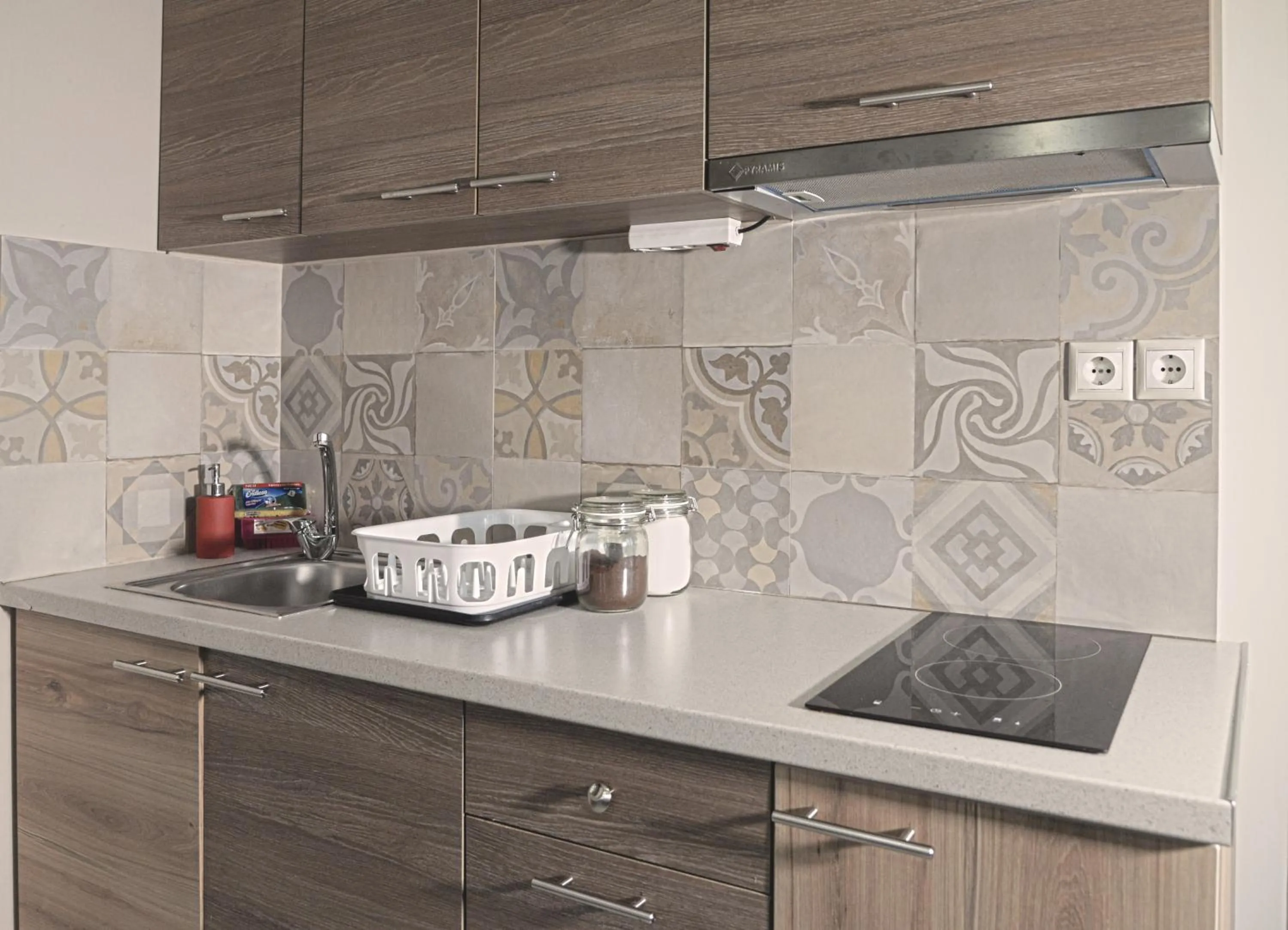 Kitchen or kitchenette in Mastiha Villas in Town