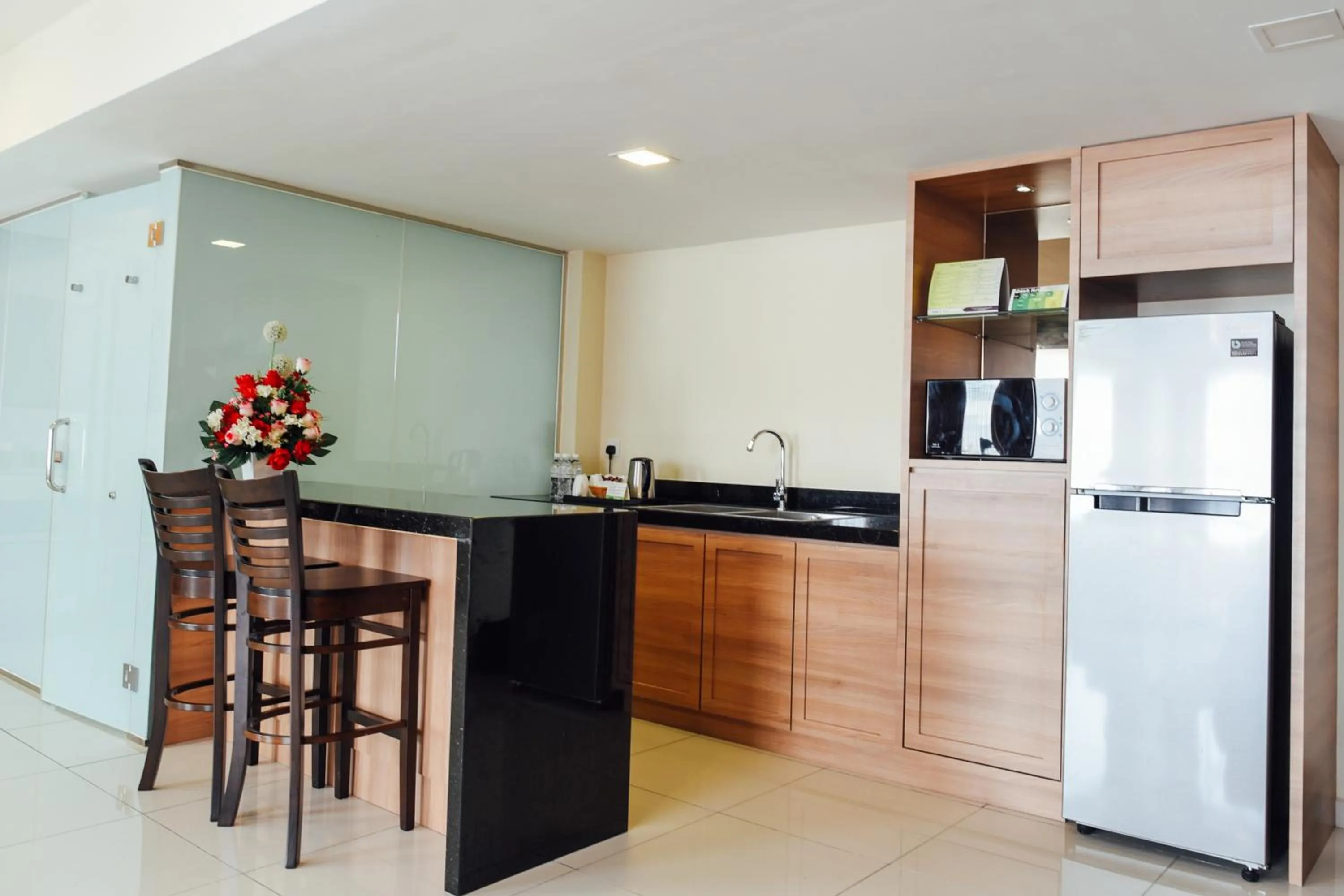 Kitchen or kitchenette in Hotel Sfera